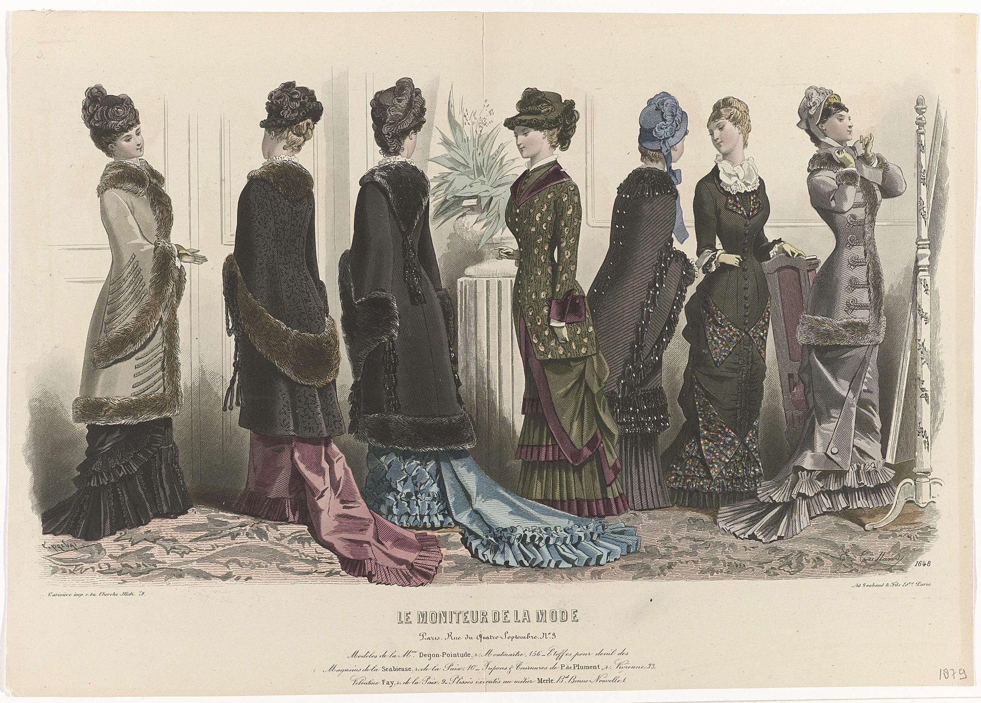 Le Moniteur de la Mode, 1879, No. 1648 : Modèles de la M.on Degon-Pointud (...) by Edouard Tailland