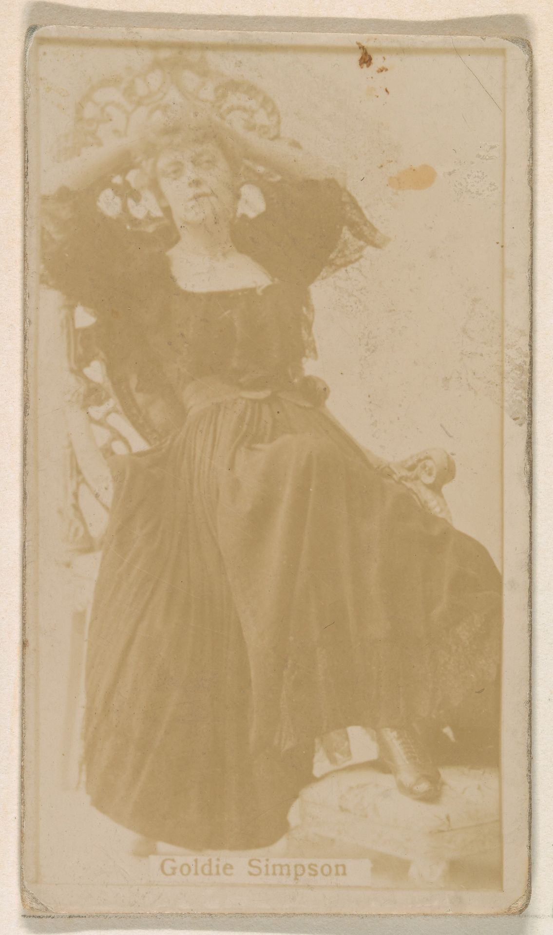 Goldie Simpson, from the Actresses series (N245) issued by Kinney Brothers to promote Sweet Caporal Cigarettes by Kinney Brothers Tobacco Company