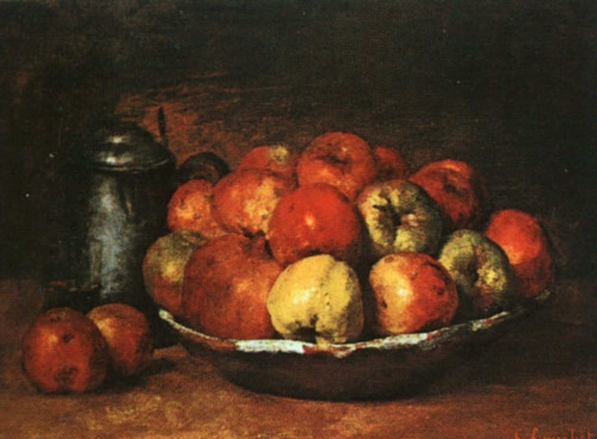 Still Life with Apples and Pomegranates by Gustave Courbet