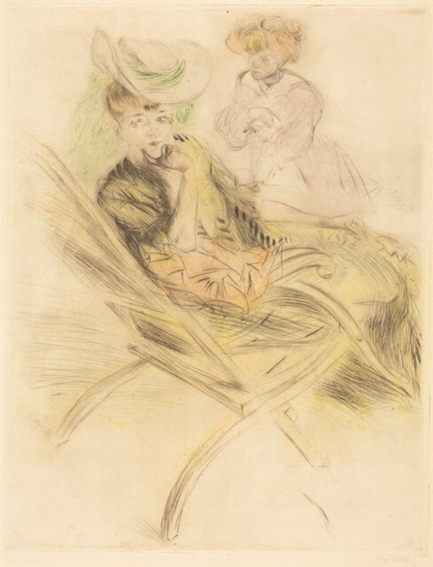 Gaby in a Chaise Longue by Jacques Villon