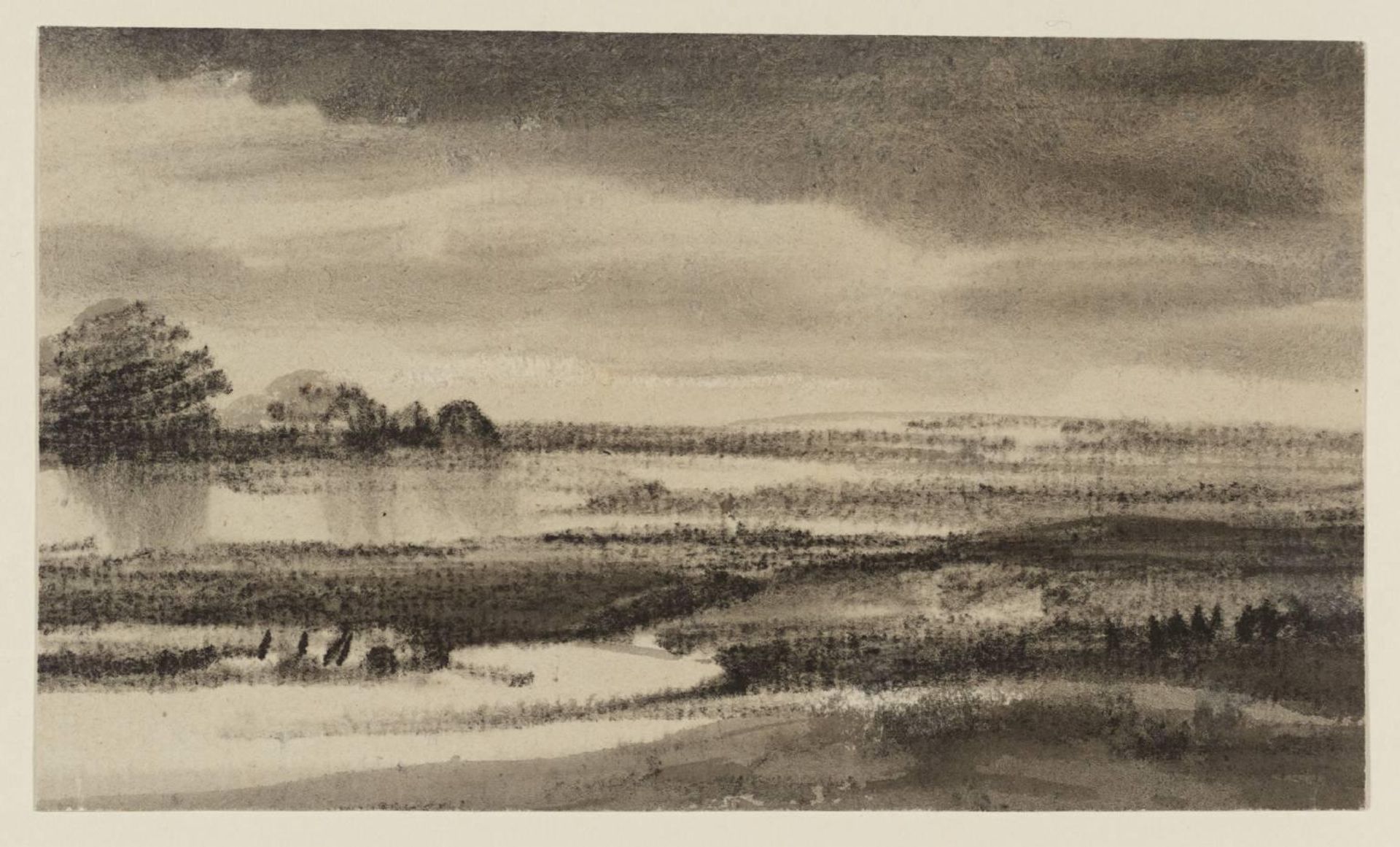 A Pond, in a Plain by  Dr Thomas Monro