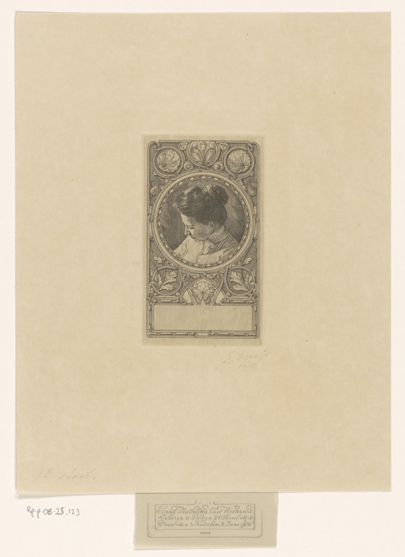 Portret van Anna Mathilda Voet-Westervelde by Elias Voet jr.