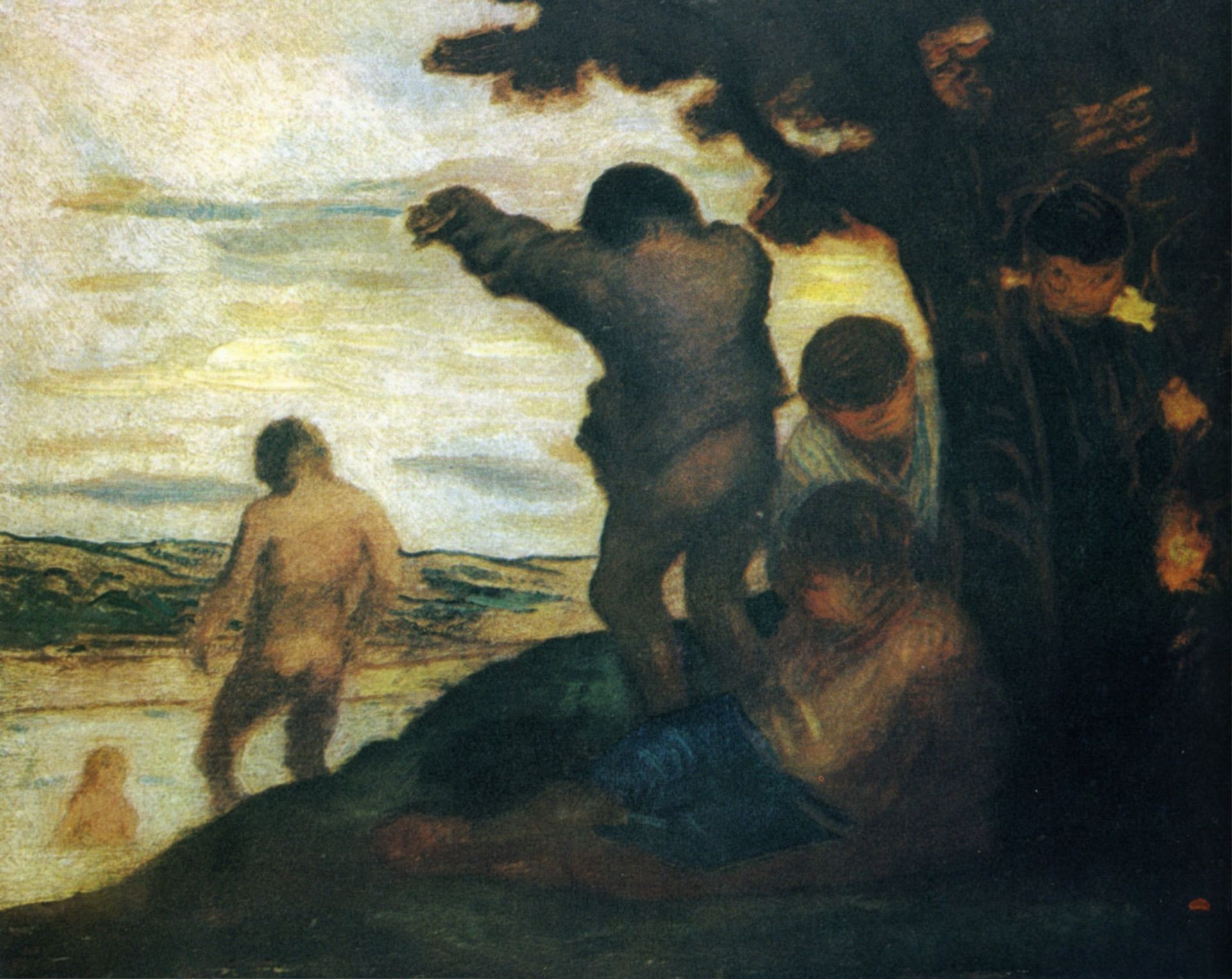 Bathers by Honoré Daumier