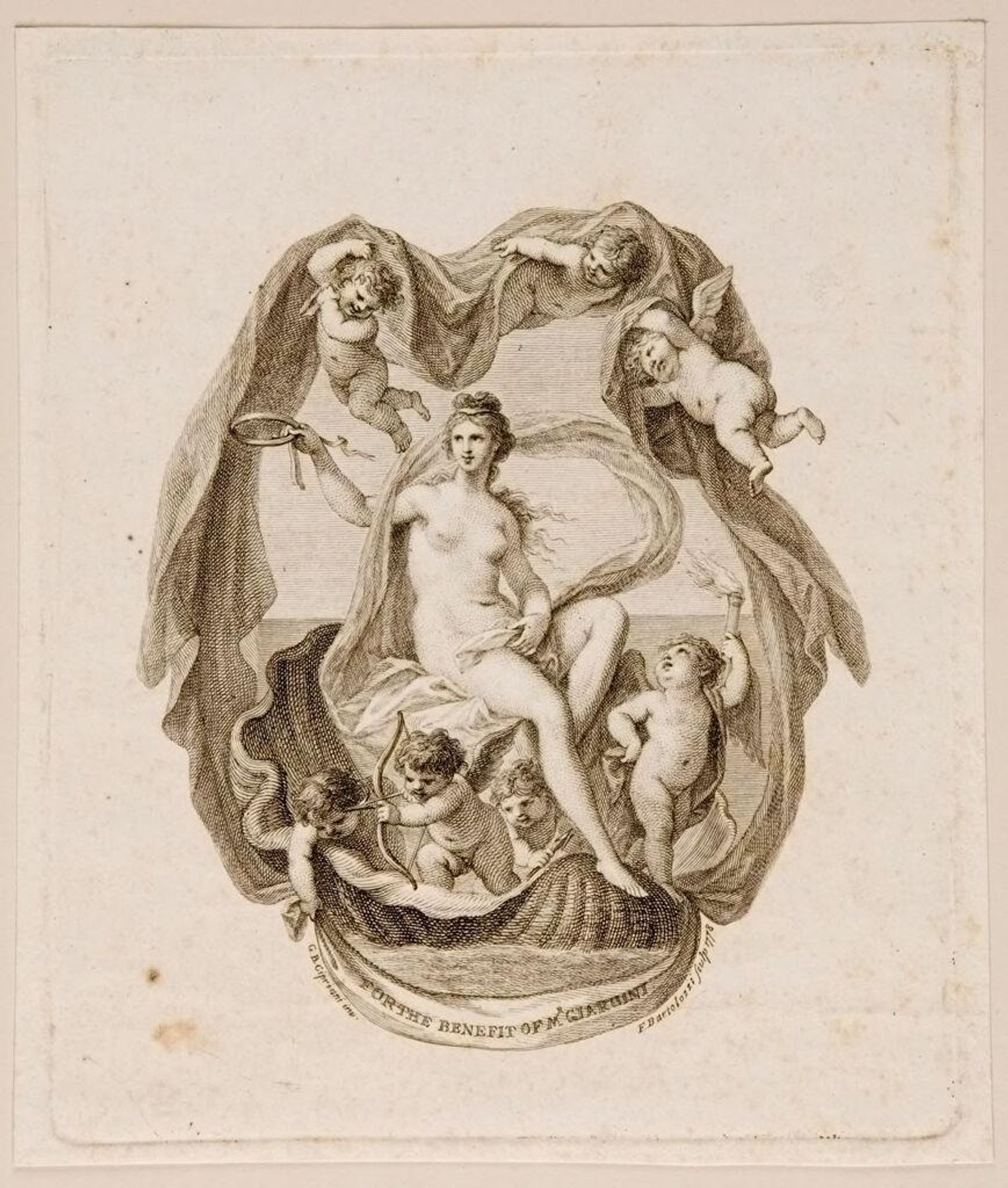 Venus Sailing on a Shell by Francesco Bartolozzi