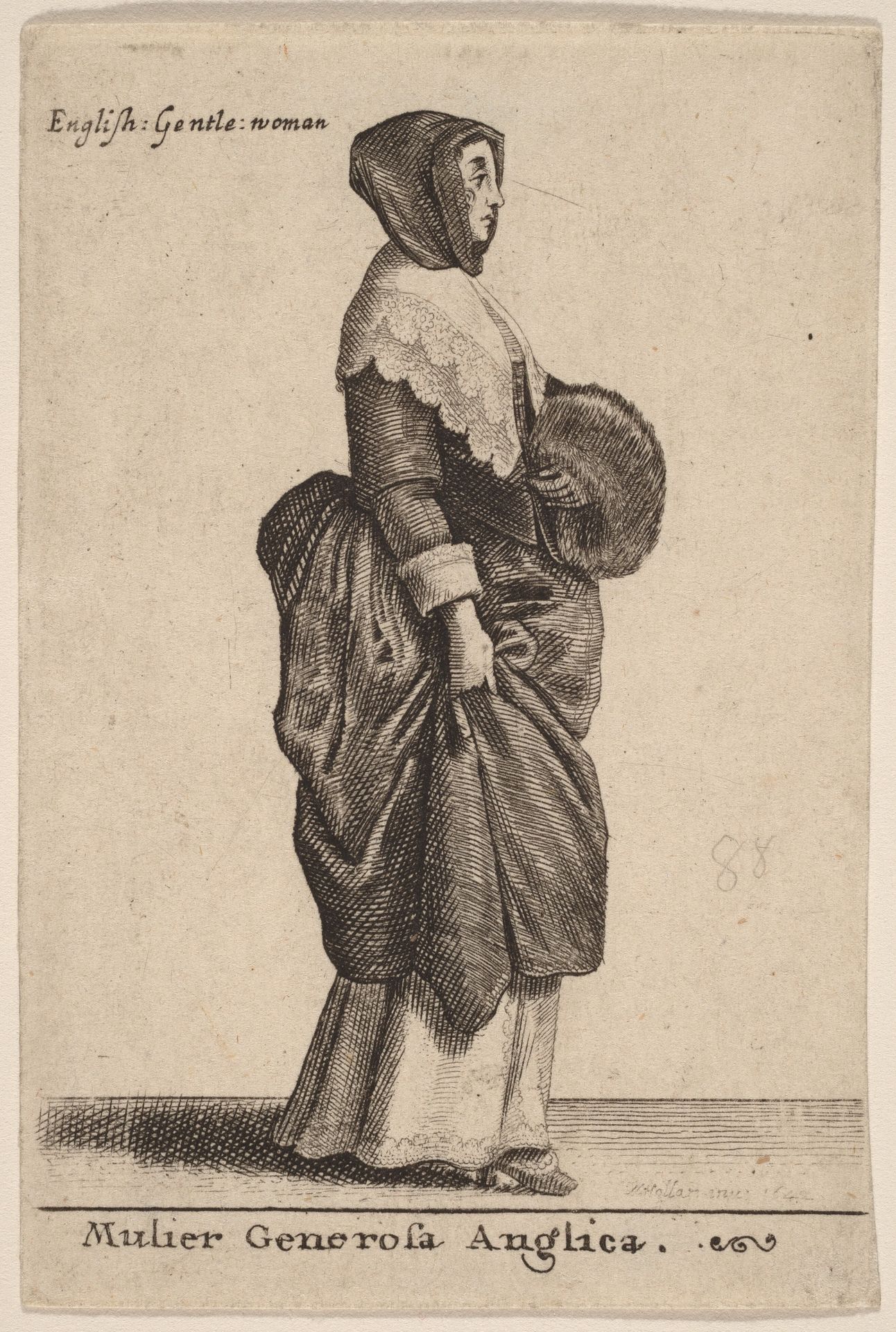 Mulier Generosa Anglica by Wenceslaus Hollar