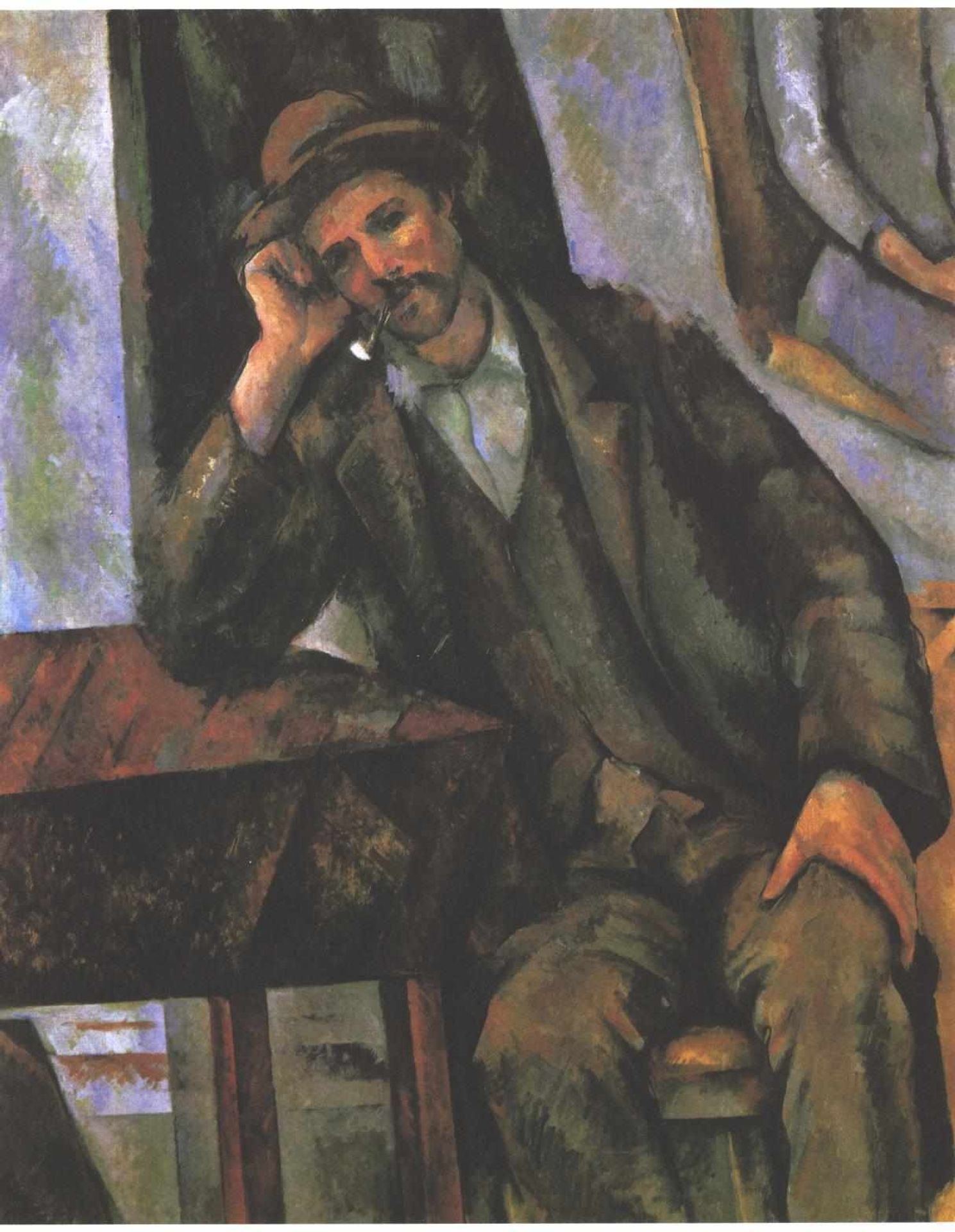 Man Smoking a Pipe by Paul Cézanne
