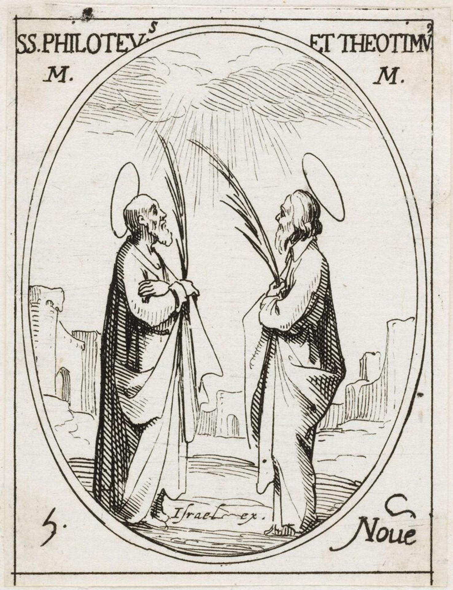 Saints Philoteus and Theotimus by Jacques Callot