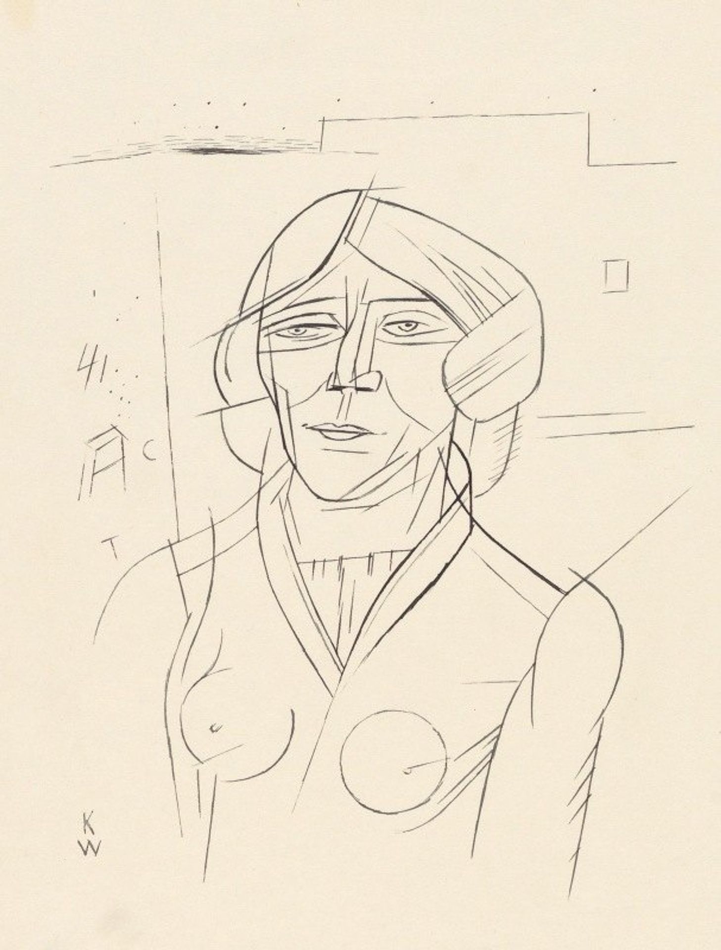 Frauenporträt by Karl Wiener