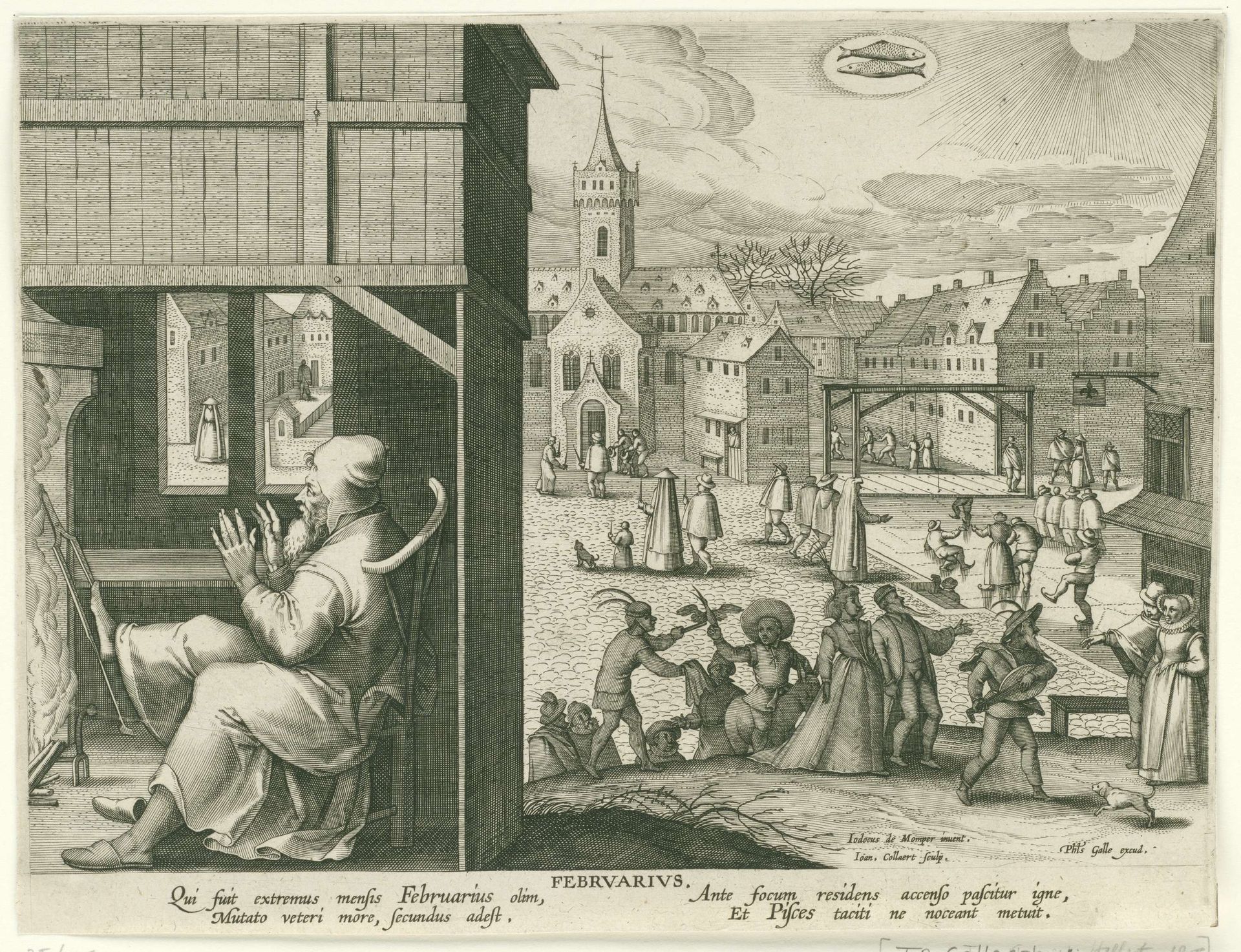 Februari by Jan (II) Collaert