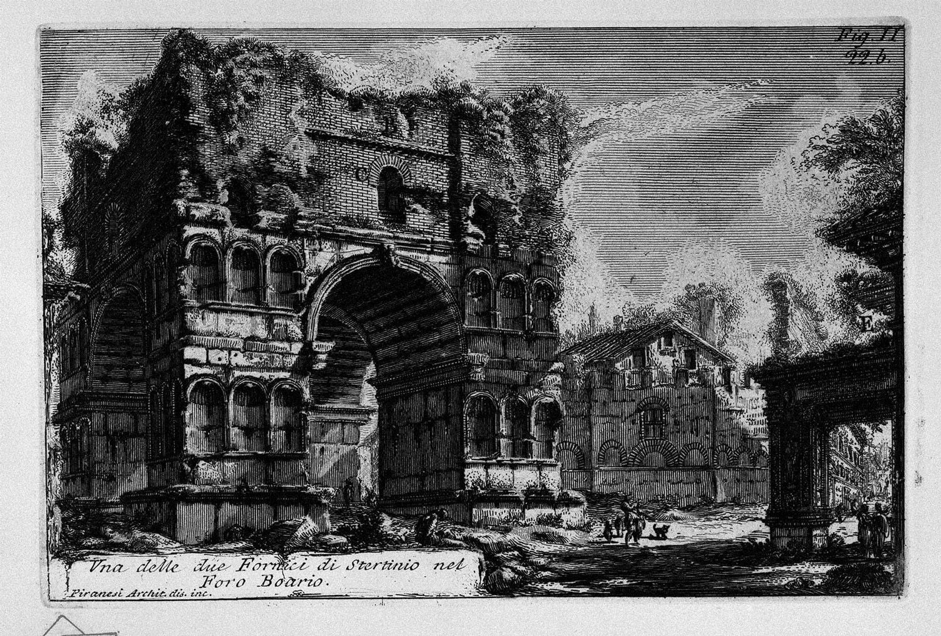 The Roman antiquities, t. 1, Plate XXI. Arch of Janus. by Giovanni Battista Piranesi