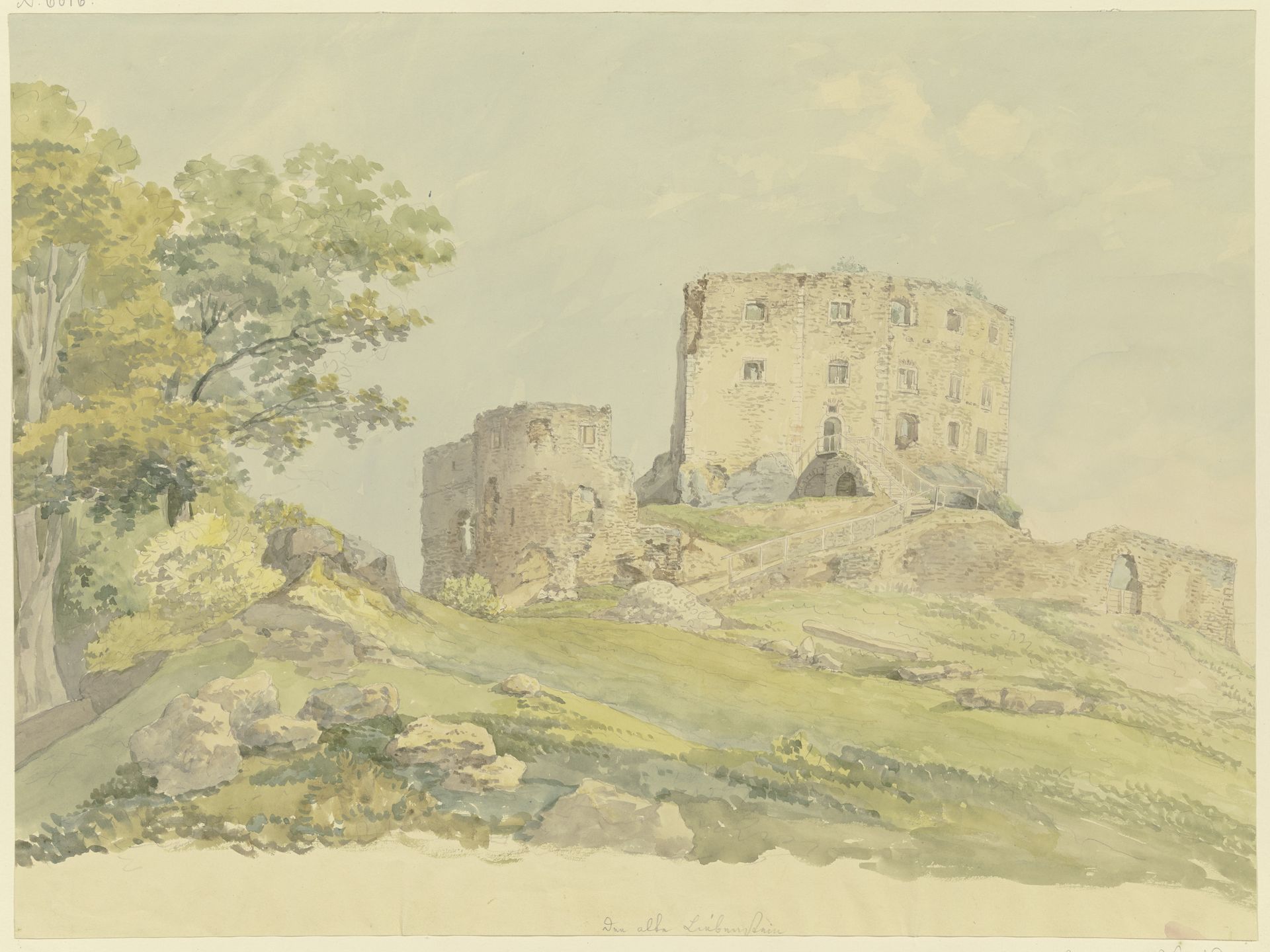 Liebenstein ruins by Georg Melchior Kraus