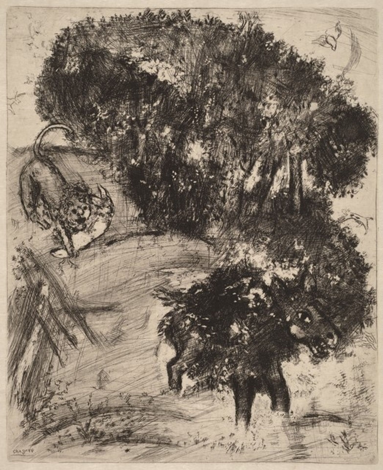 The Lion and the Ass by Marc Chagall