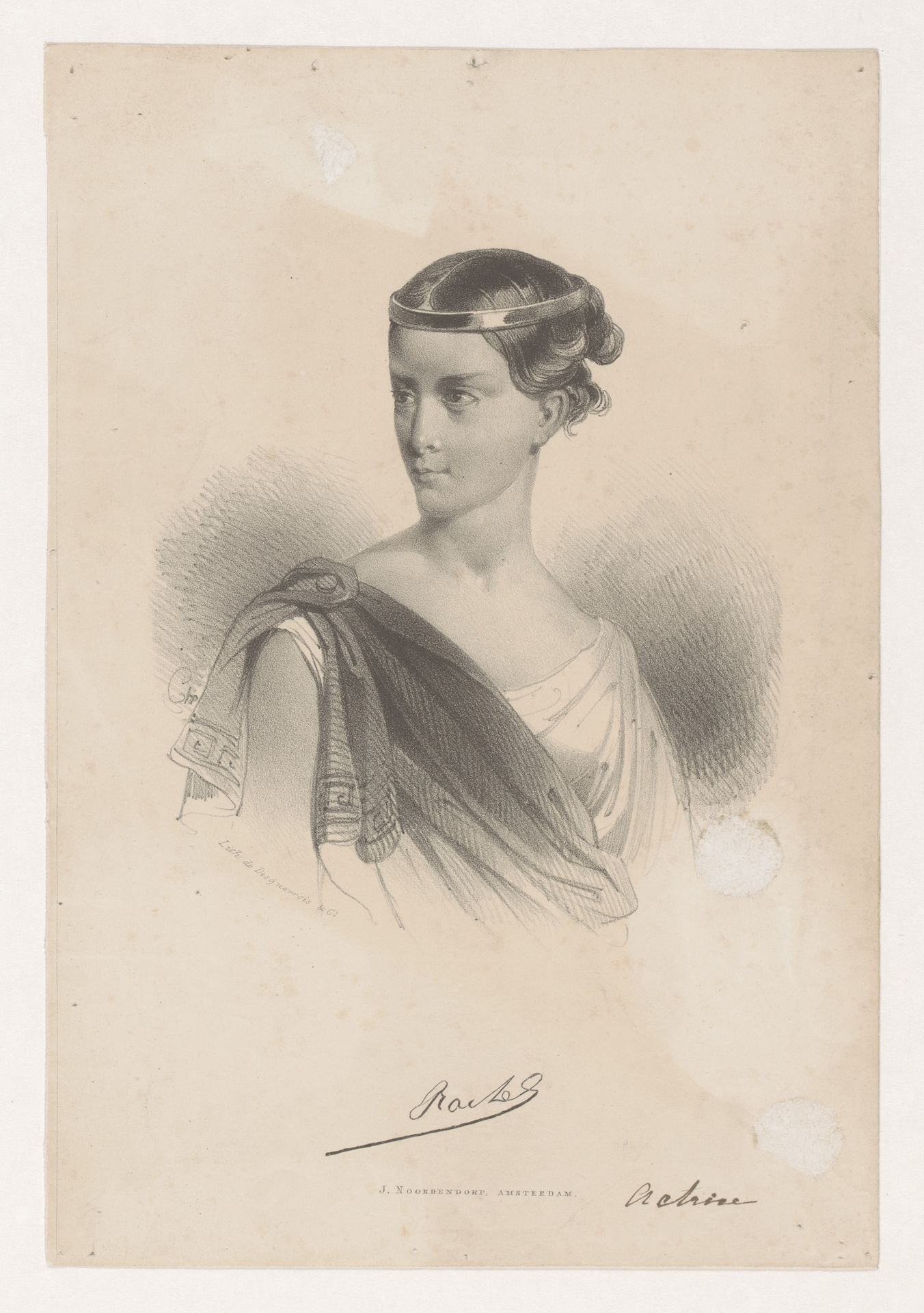 Portret van Rachel by Desguerrois & Co.