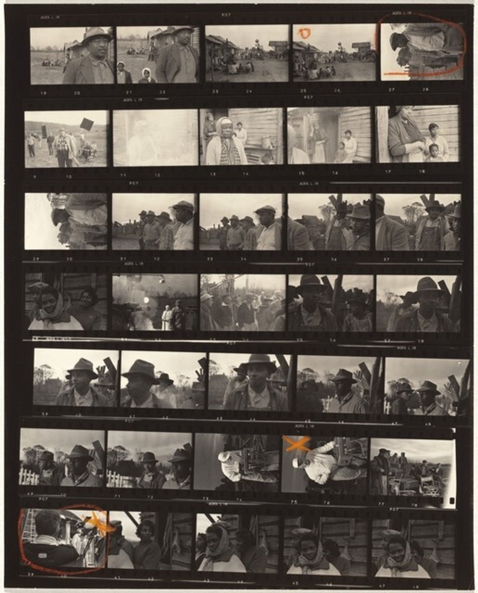 Filming Elia Kazan's "Wild River"--Tennessee 23 by Robert Frank