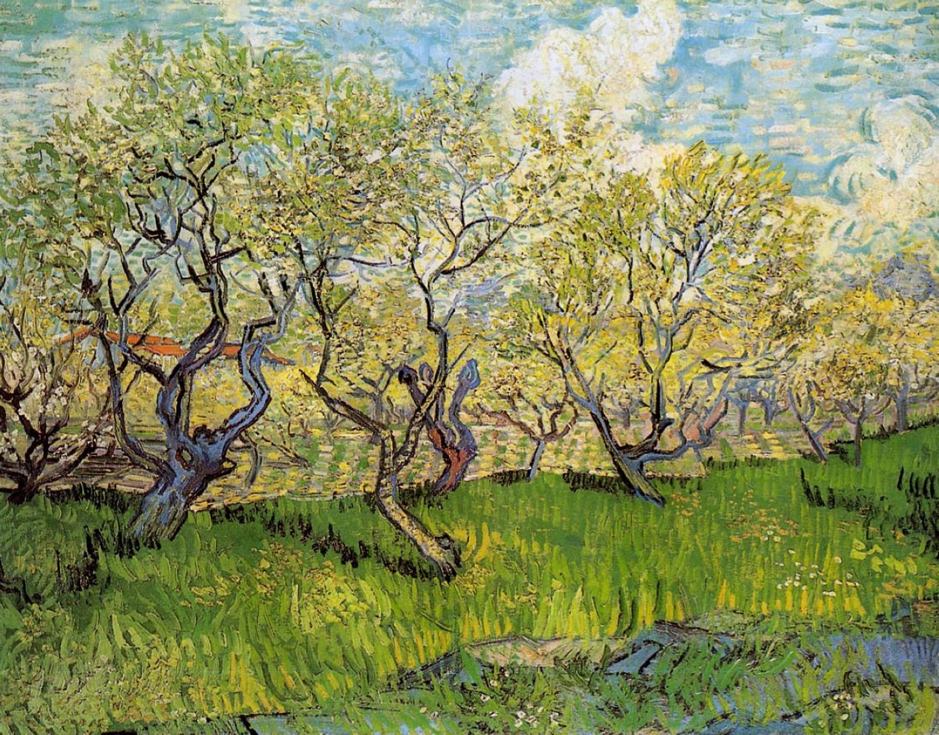 Orchard in Blossom by Vincent van Gogh