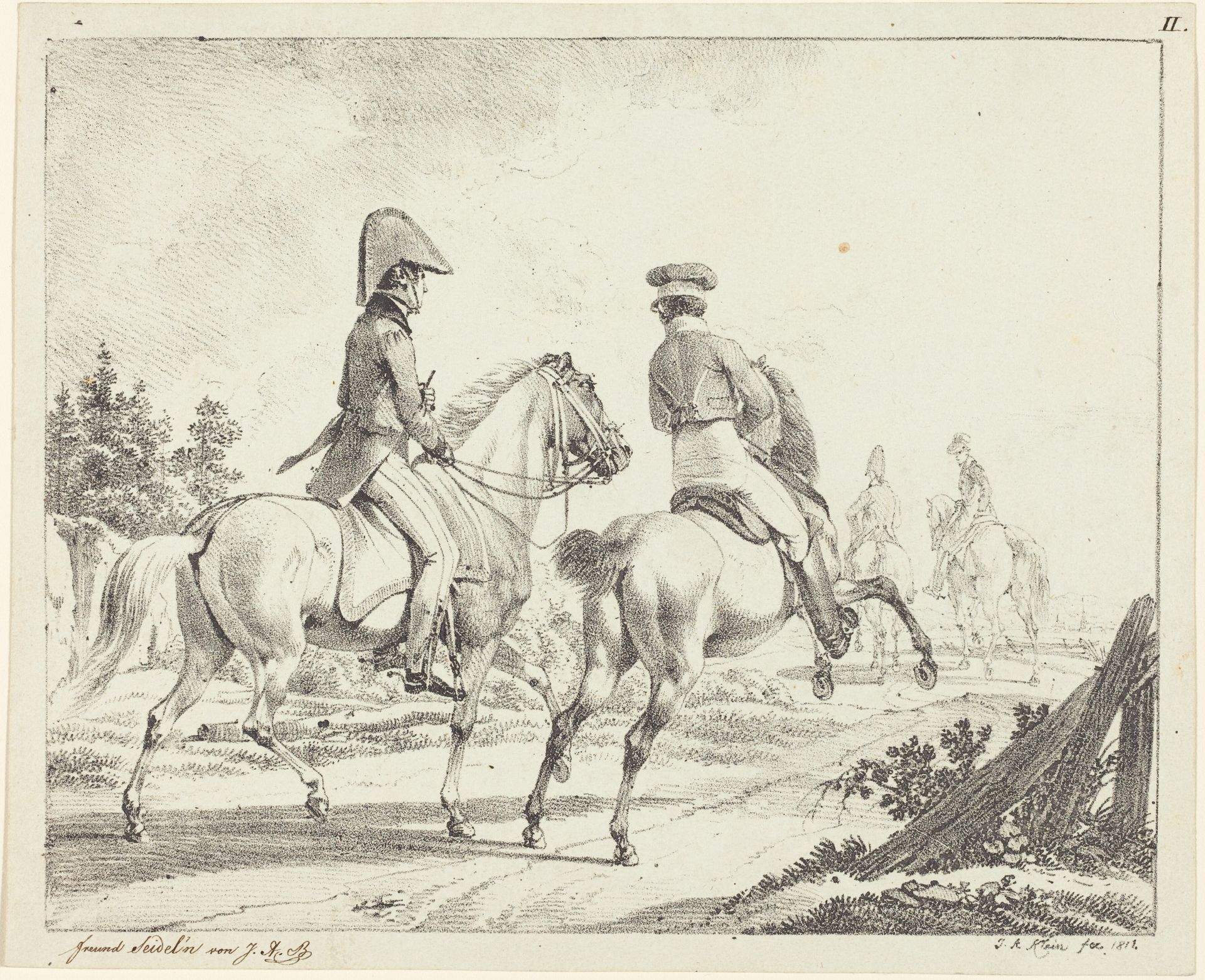 Erlangen Students on Horseback by Johann Adam Klein