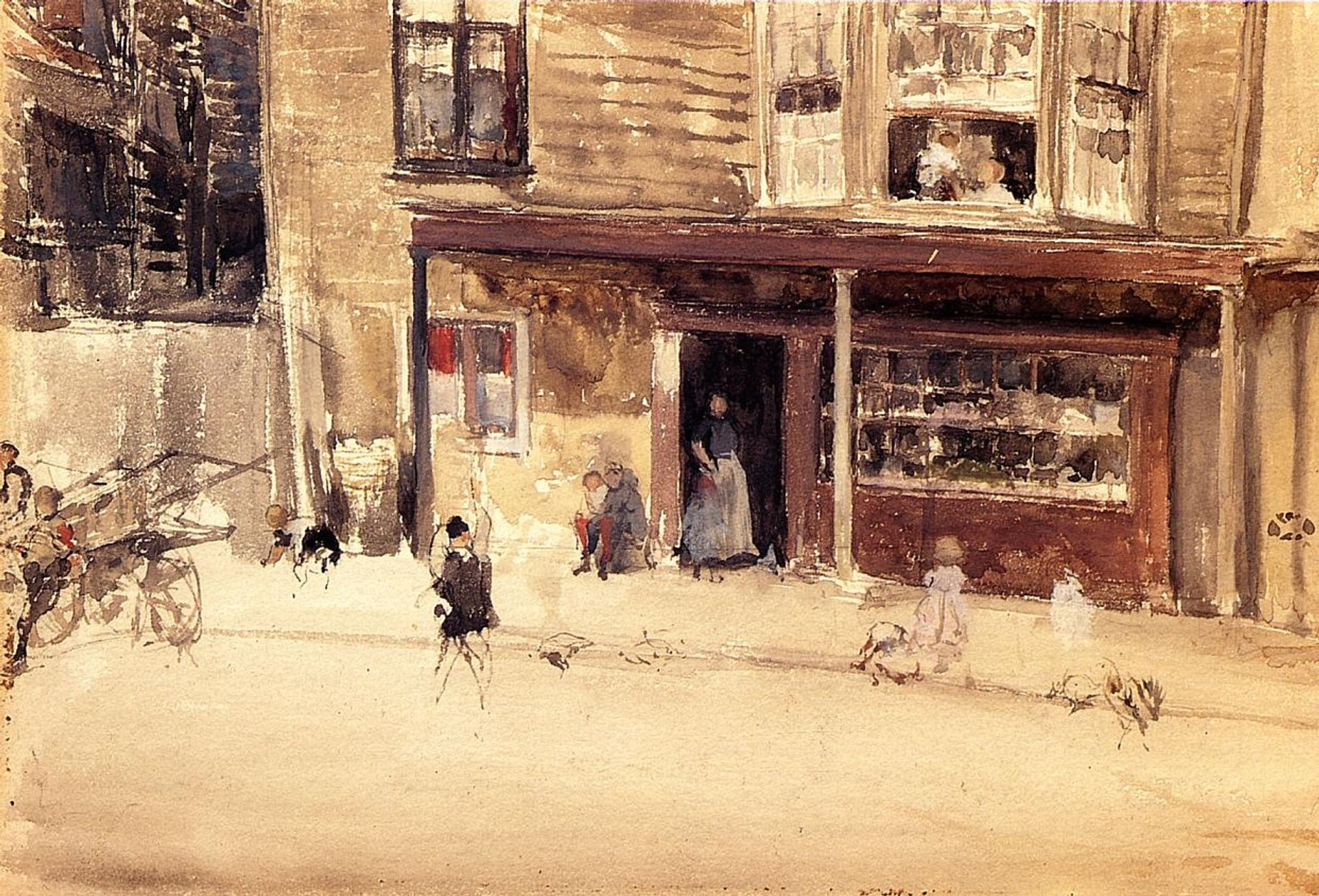 The Shop - An Exterior by James Abbott McNeill Whistler