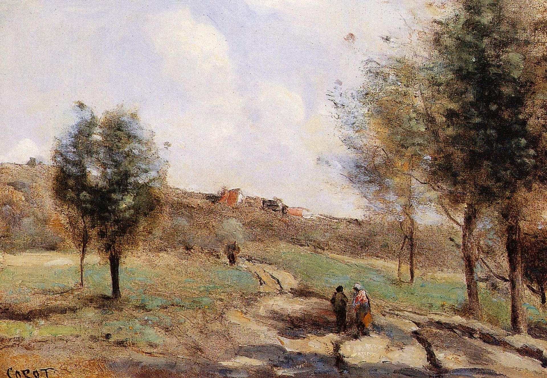 Uphill Road in Courbon by Camille Corot