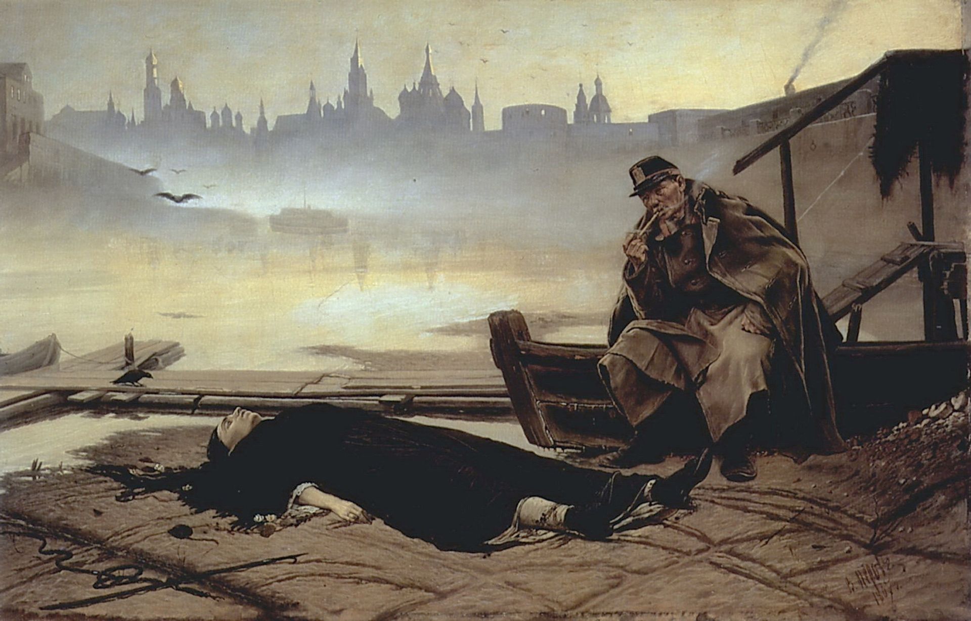 A Drowned Woman (Found Drowned) by Vasily Perov