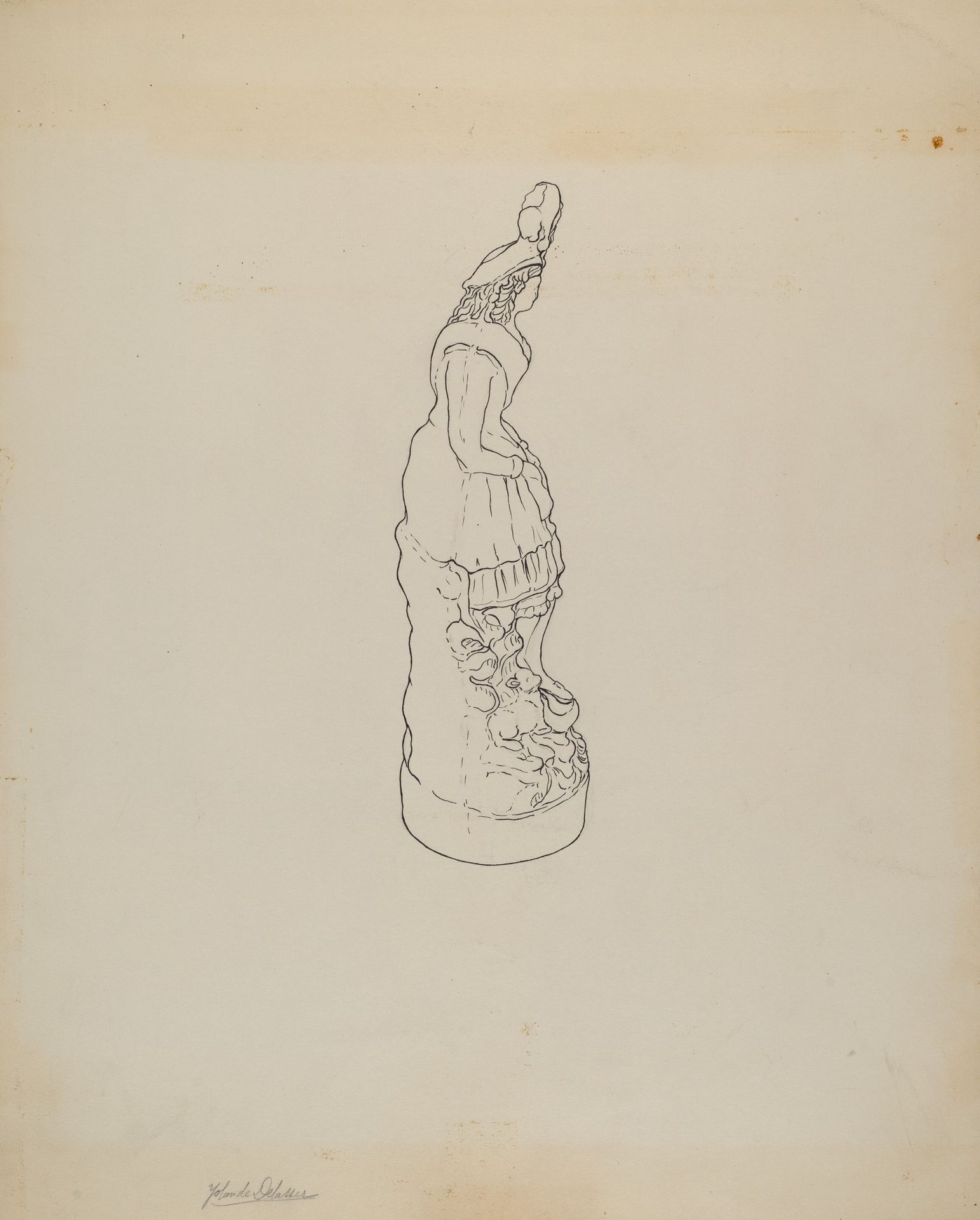 Statuette by Yolande Delasser
