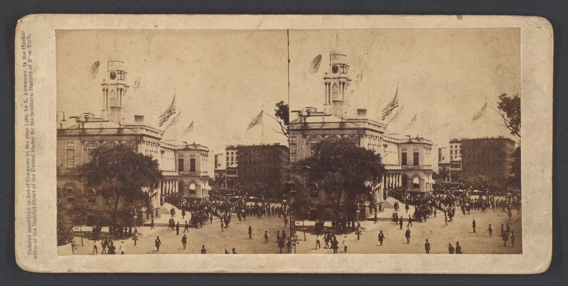 The Populace Begin to Gather in Front of the City Hall to Witness the Arrival of the Embassy on Their Visit to the Governor and Mayor by Edward Anthony