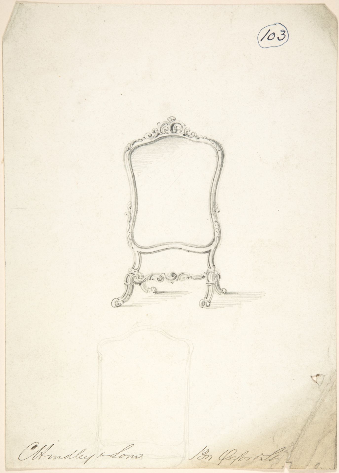 Design for a Standing Frame by Charles Hindley and Sons