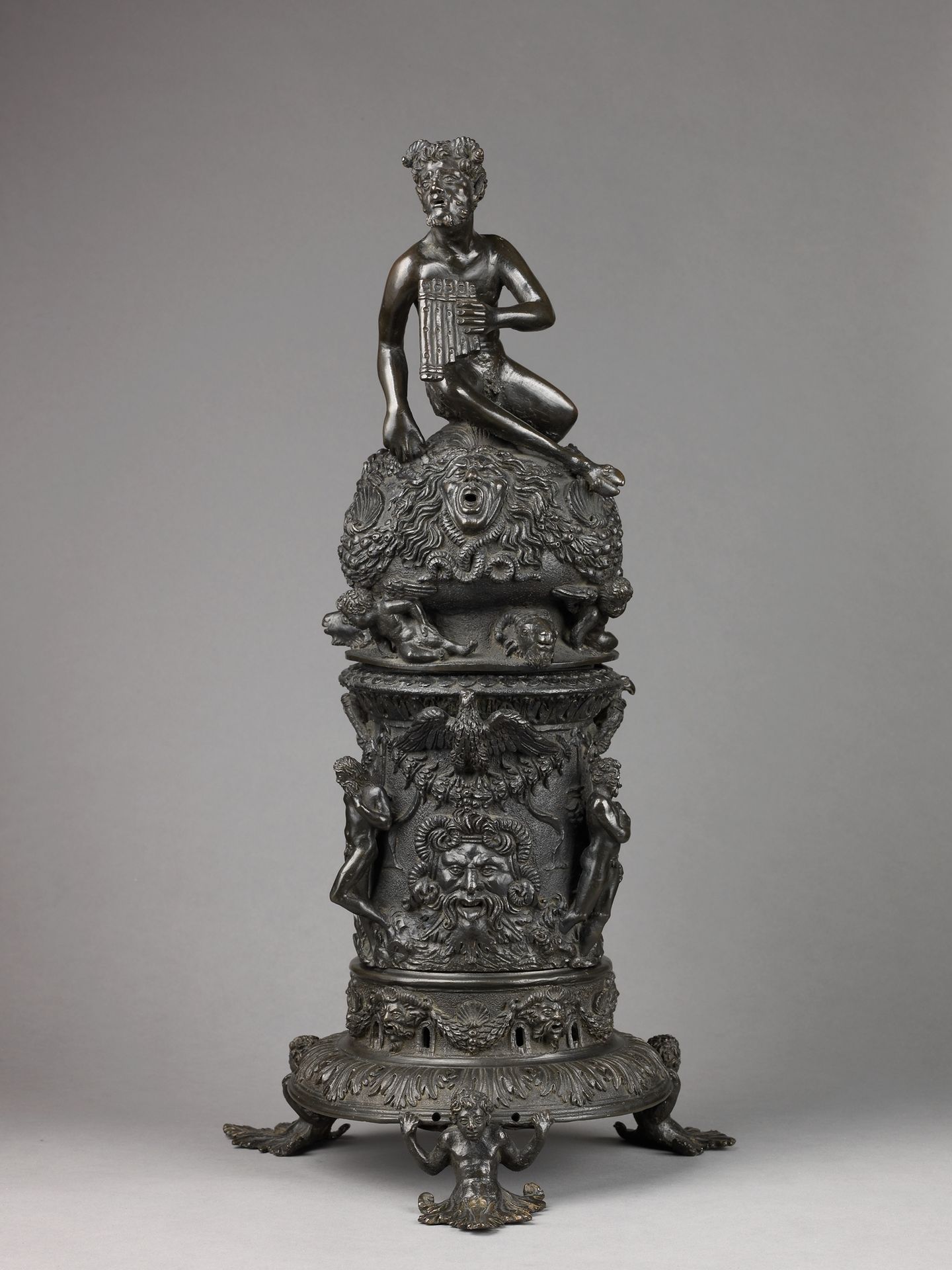 Perfume Burner Surmounted by a Satyr by Desiderio da Firenze