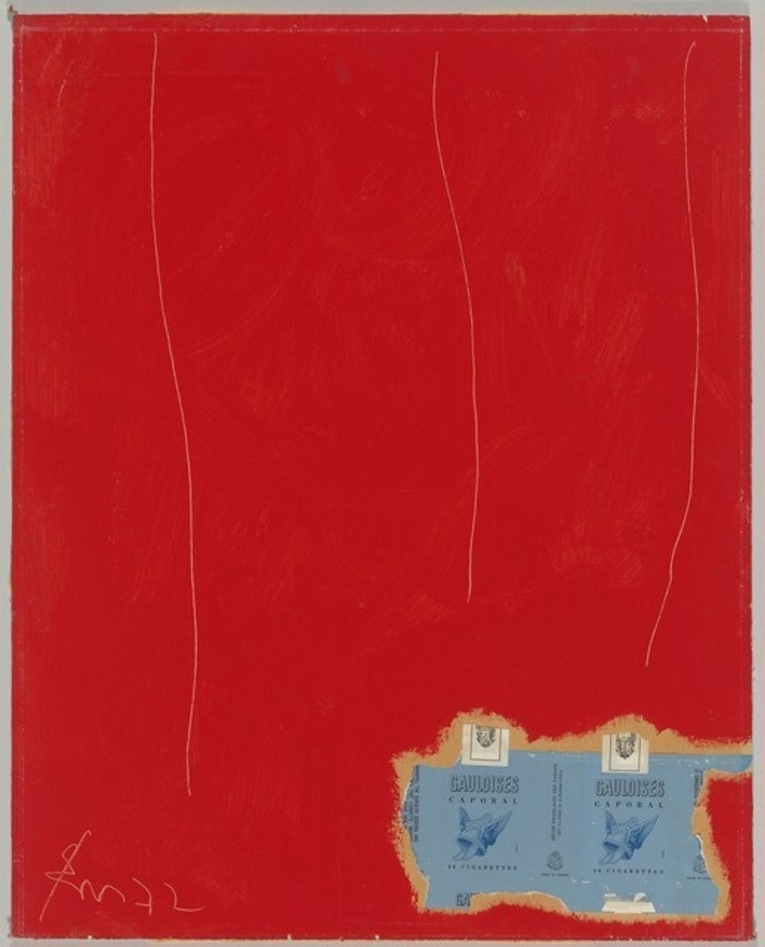 Gauloises with Scarlet #13 by Robert Motherwell