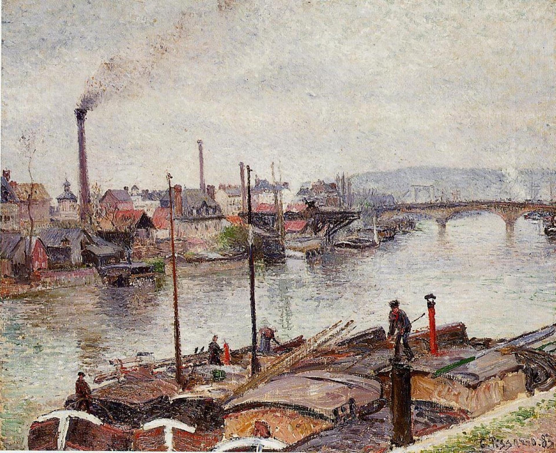 The Port of Rouen 2 by Camille Pissarro