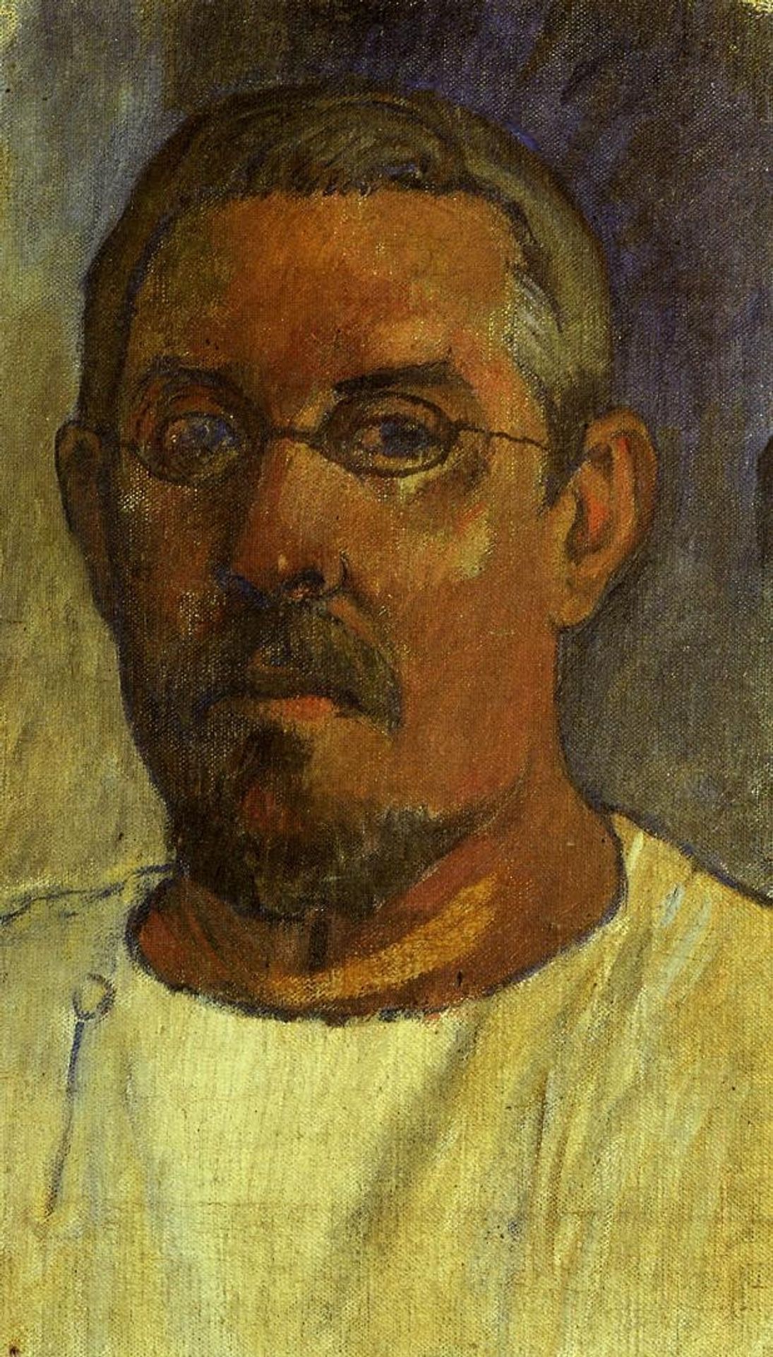 Self portrait with spectacles by Paul Gauguin