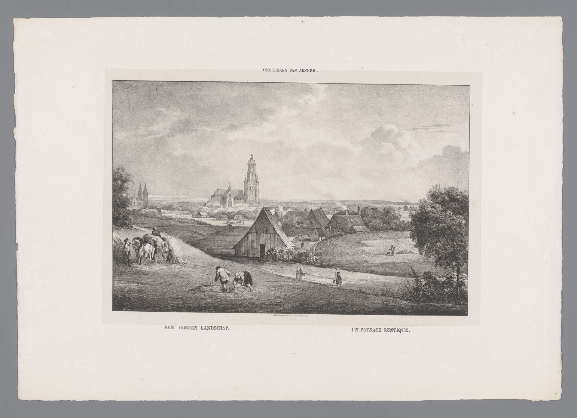 Gezicht op Arnhem met Eusebiuskerk by Anonymous