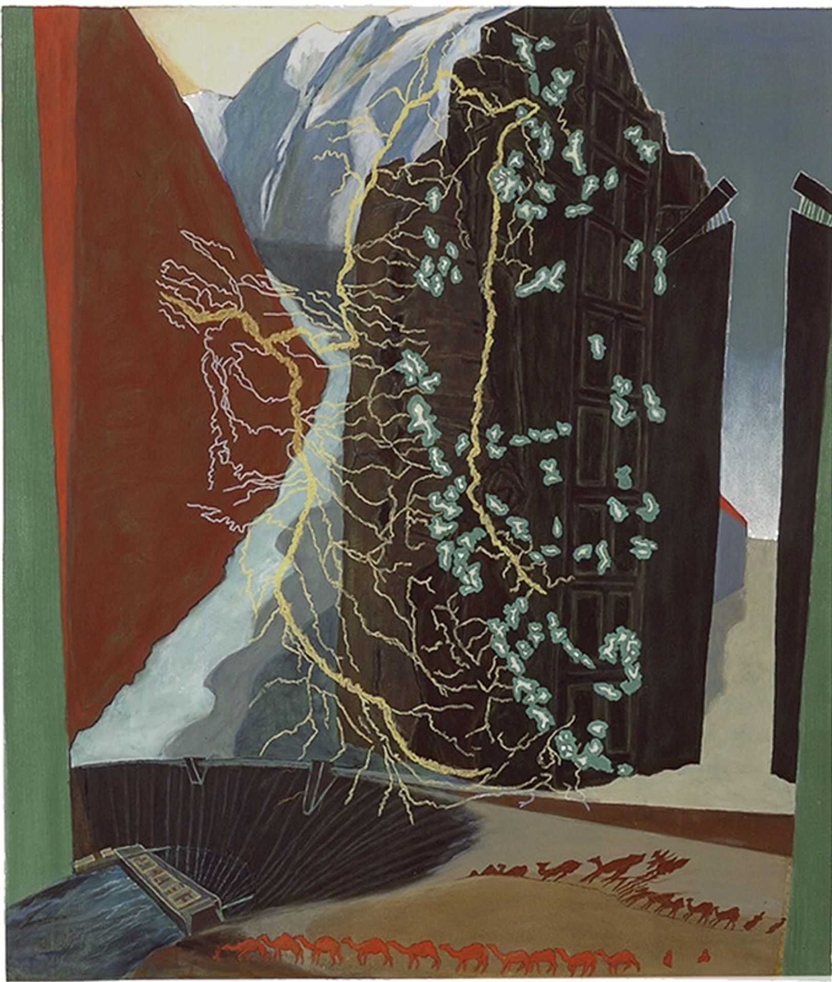 Testament of the Powers That Be (Where Trees Turn to Sand, Residual Colours Stain the Lands) by Jo Baer