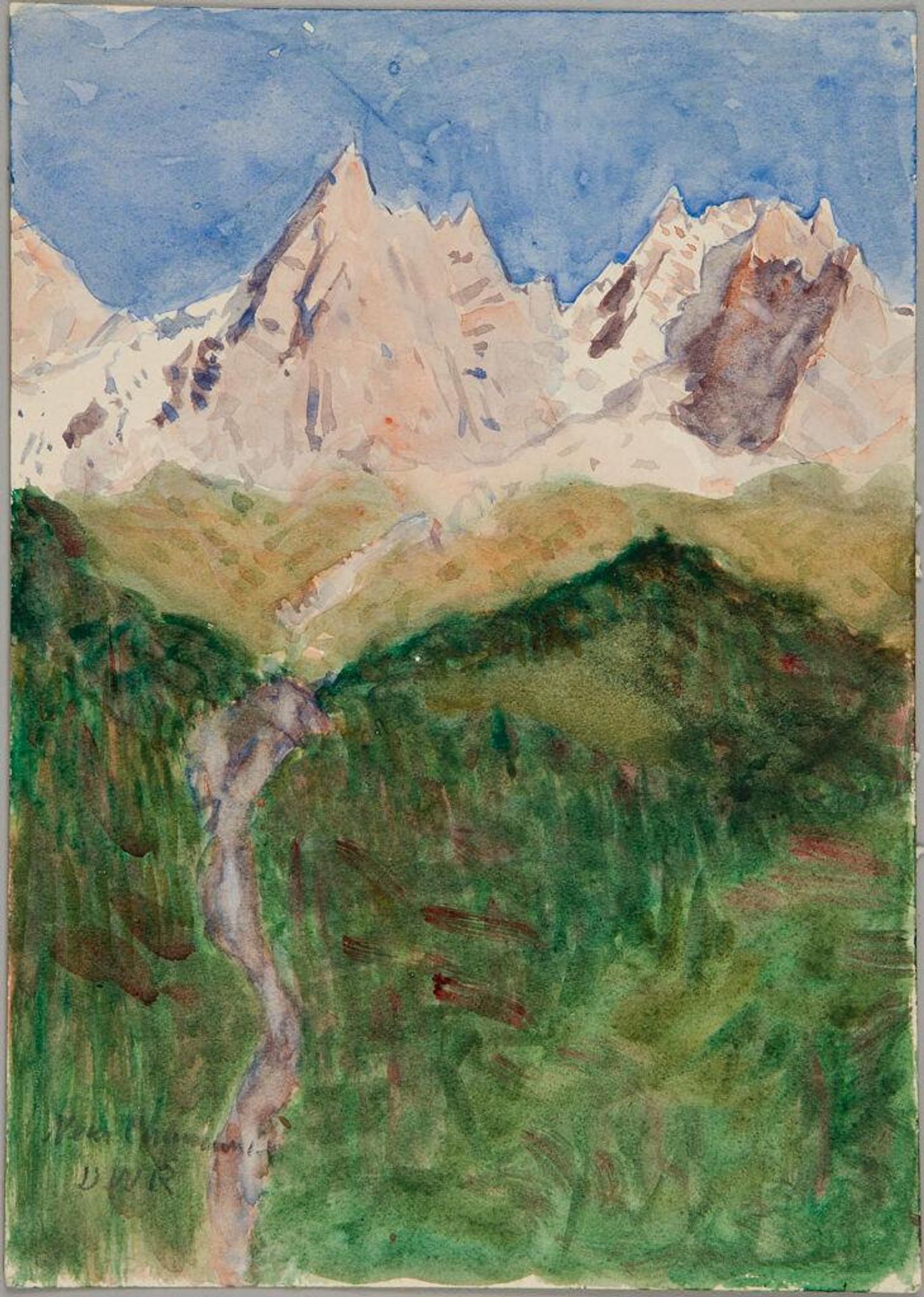 Mountains near Chamonix, France by Denman Waldo Ross