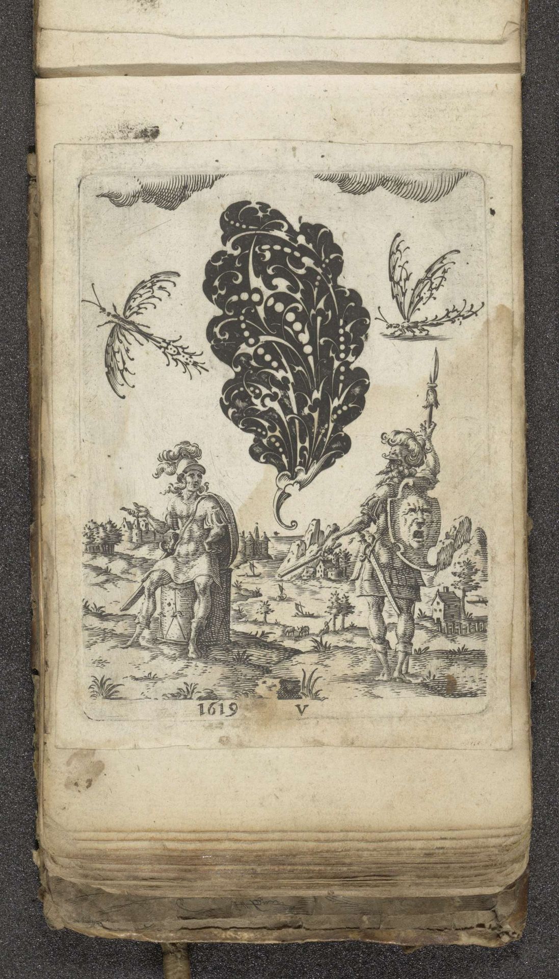Zwartornament in de vorm van een eikenblad by Jean Toutin