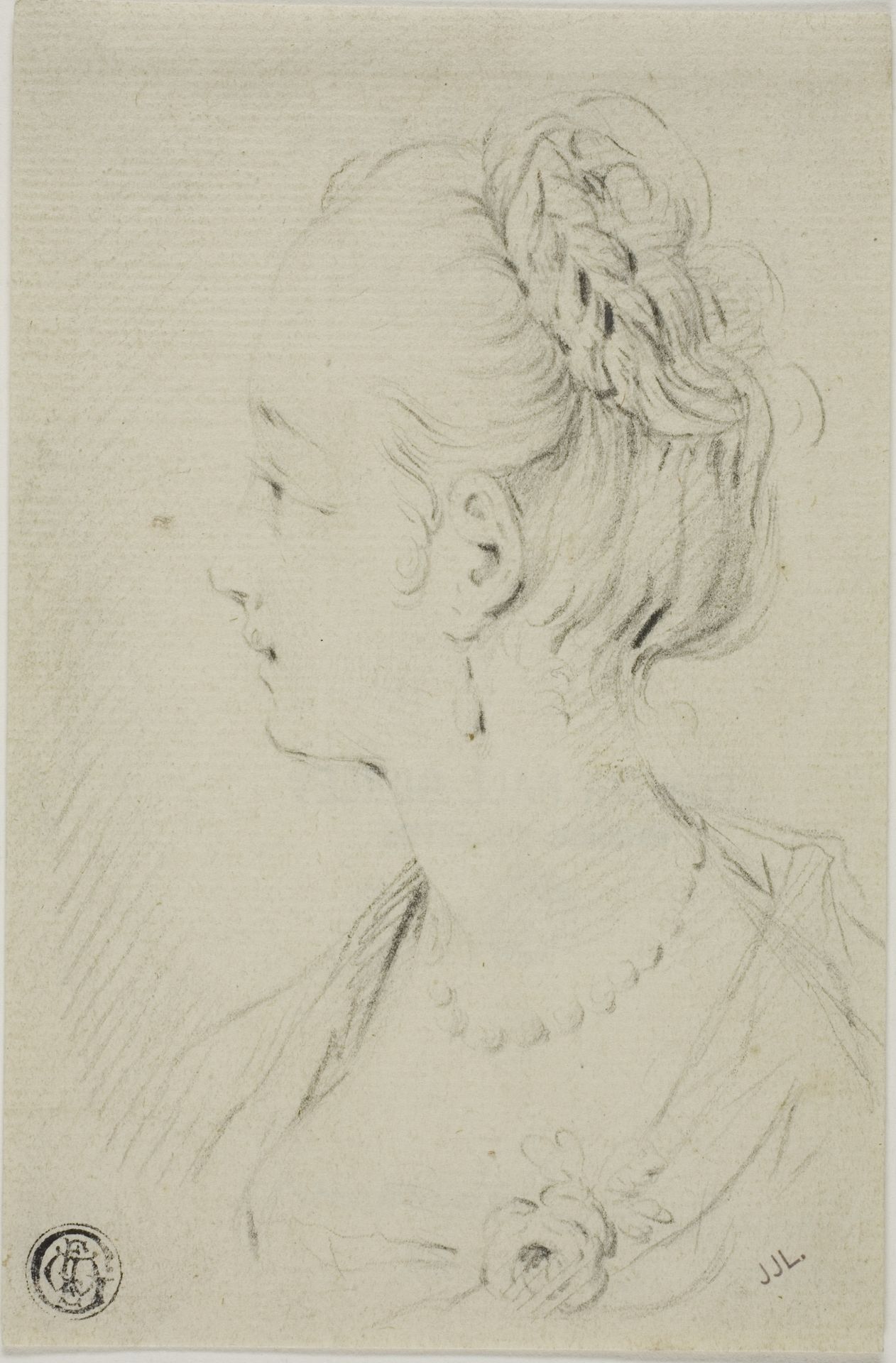 Profile Bust of Young Woman by Francois Boucher