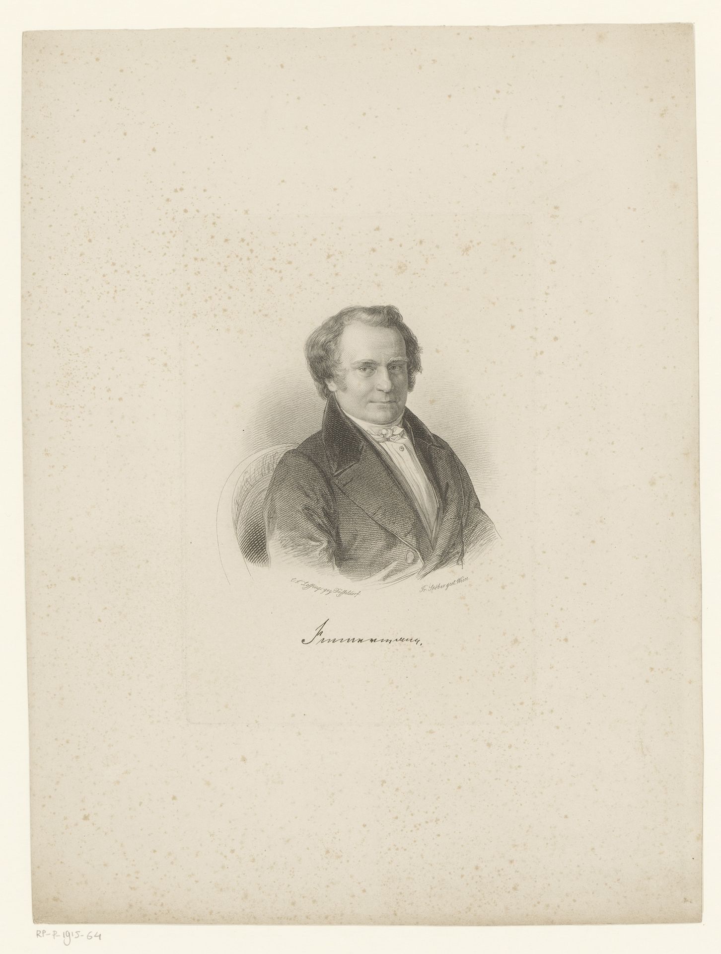 Portret van Karl Immermann by Franz Xaver Stöber