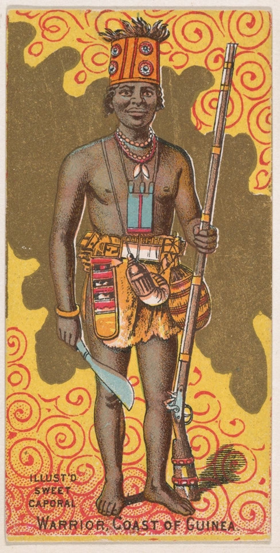 Warrior, Coast of Guinea, from the Military Series (N224) issued by Kinney Tobacco Company to promote Sweet Caporal Cigarettes by Kinney Brothers Tobacco Company