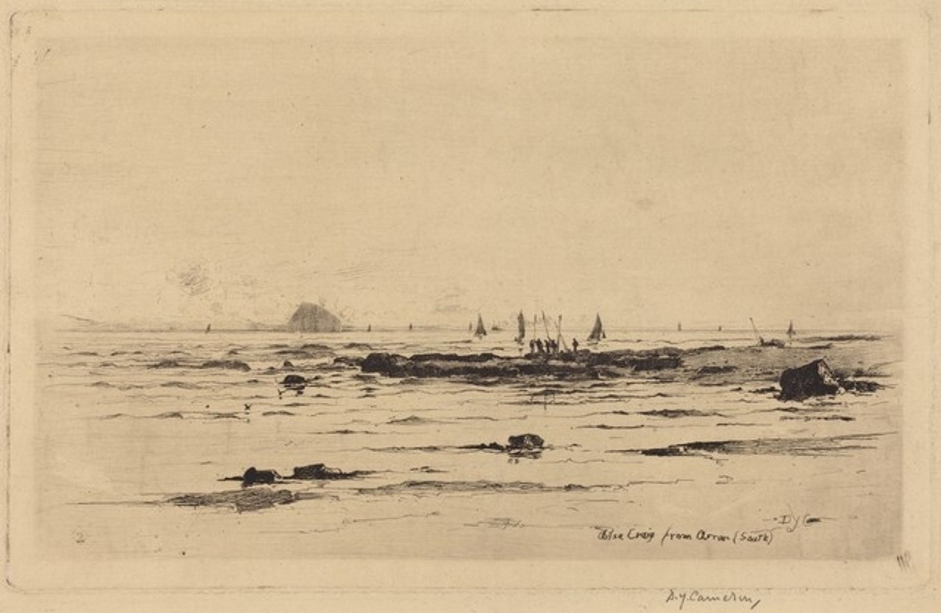 Ailsa Craig from Arran by David Young Cameron
