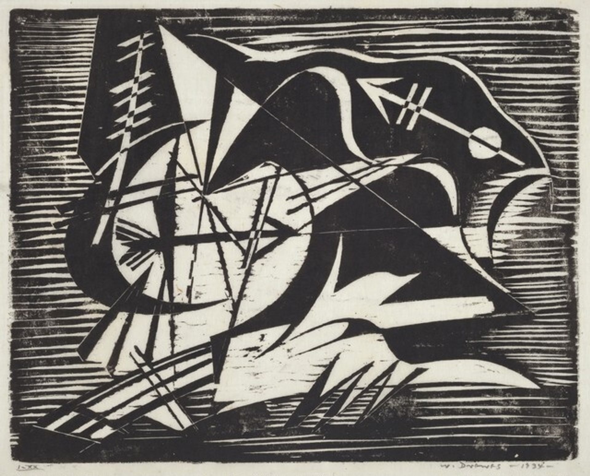 Composition X - Dynamic Rhythm by Werner Drewes