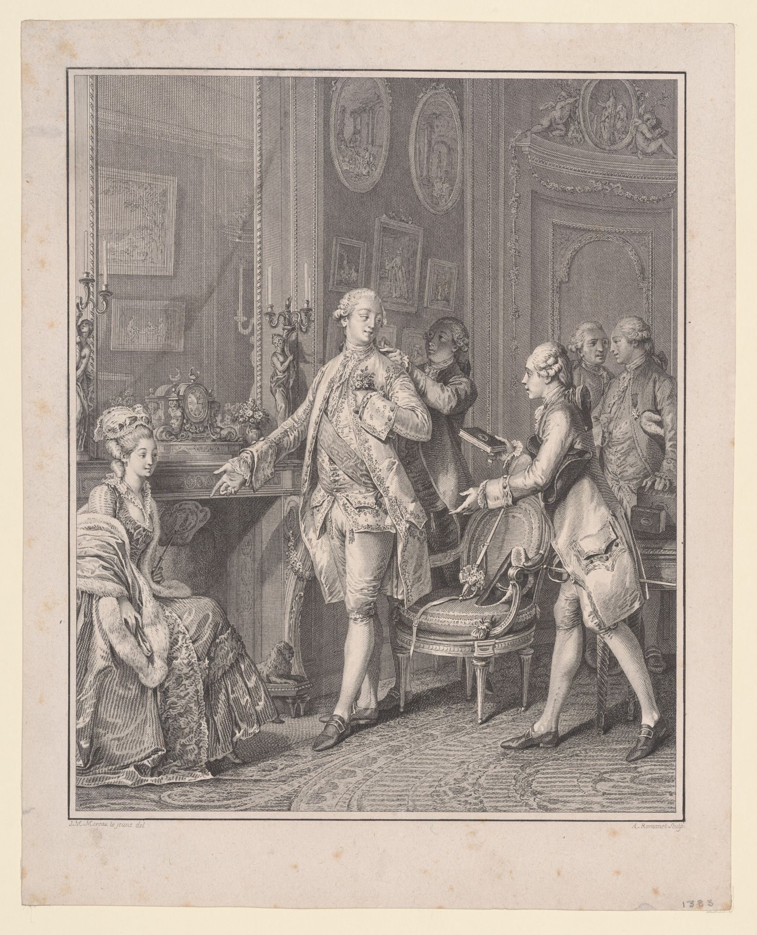 La Grande Toilette (The Patroness), from Le Monument du Costume by Antoine Louis Romanet