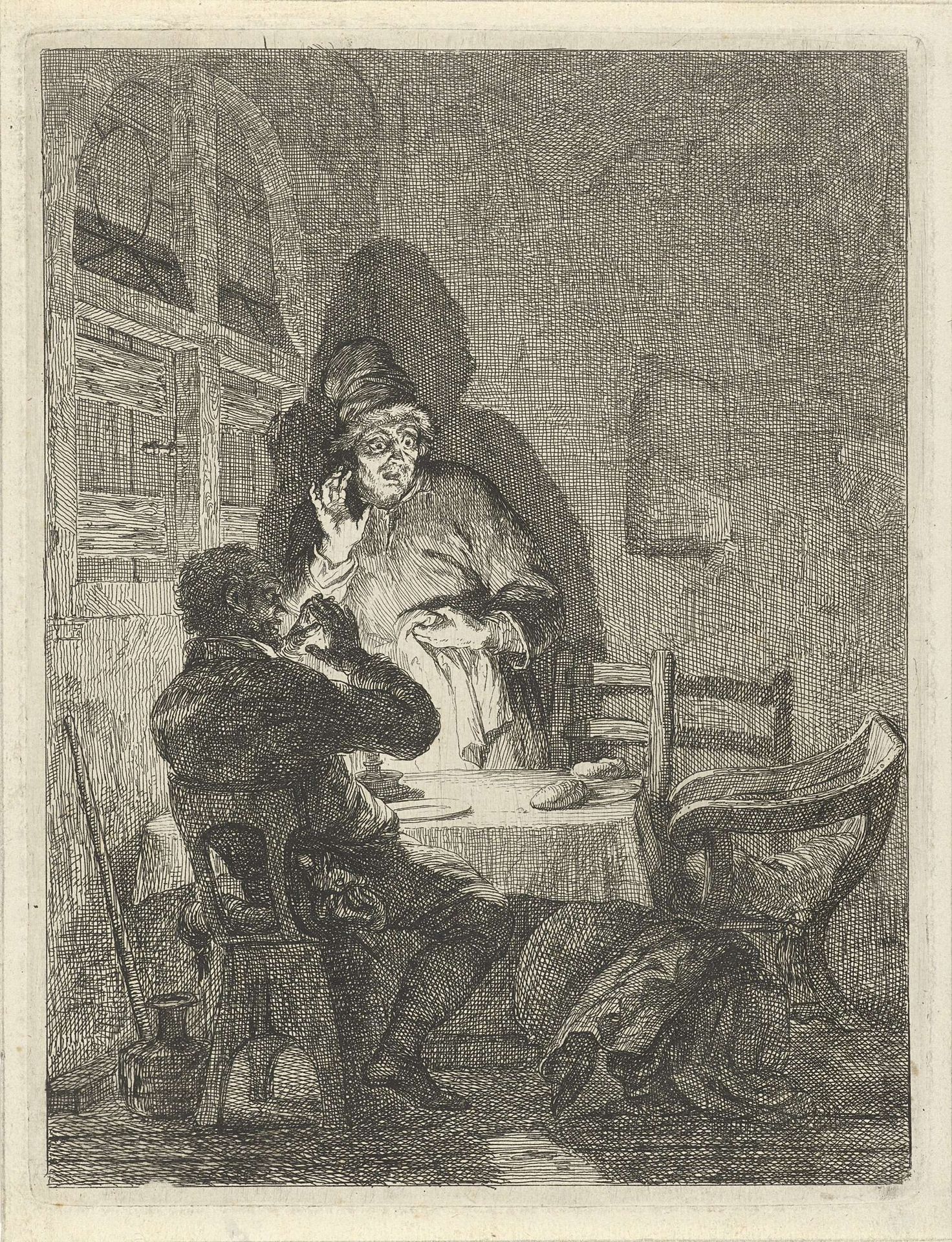 Maaltijd in Emmaüs by Arnold Houbraken
