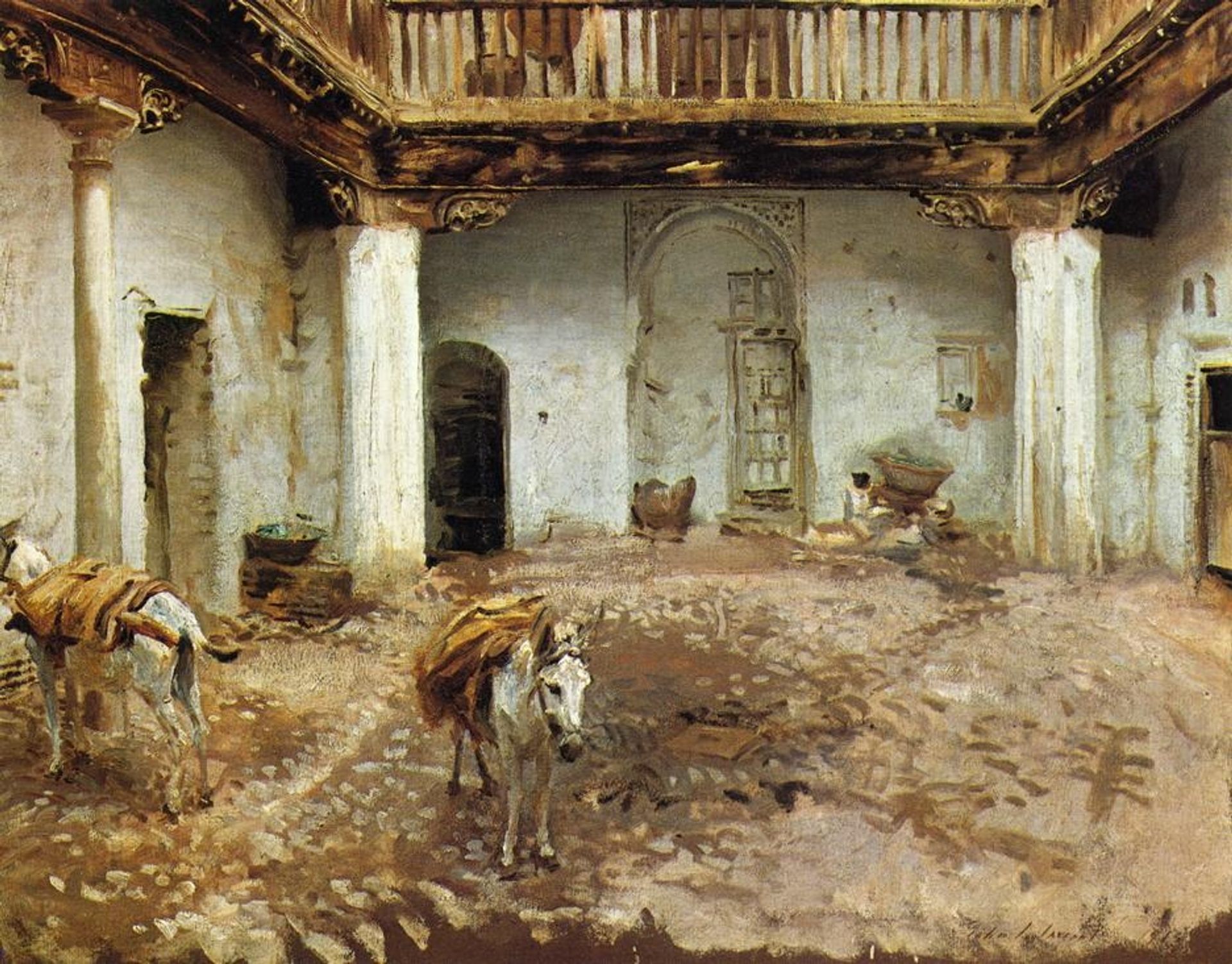 Moorish Courtyard by John Singer Sargent