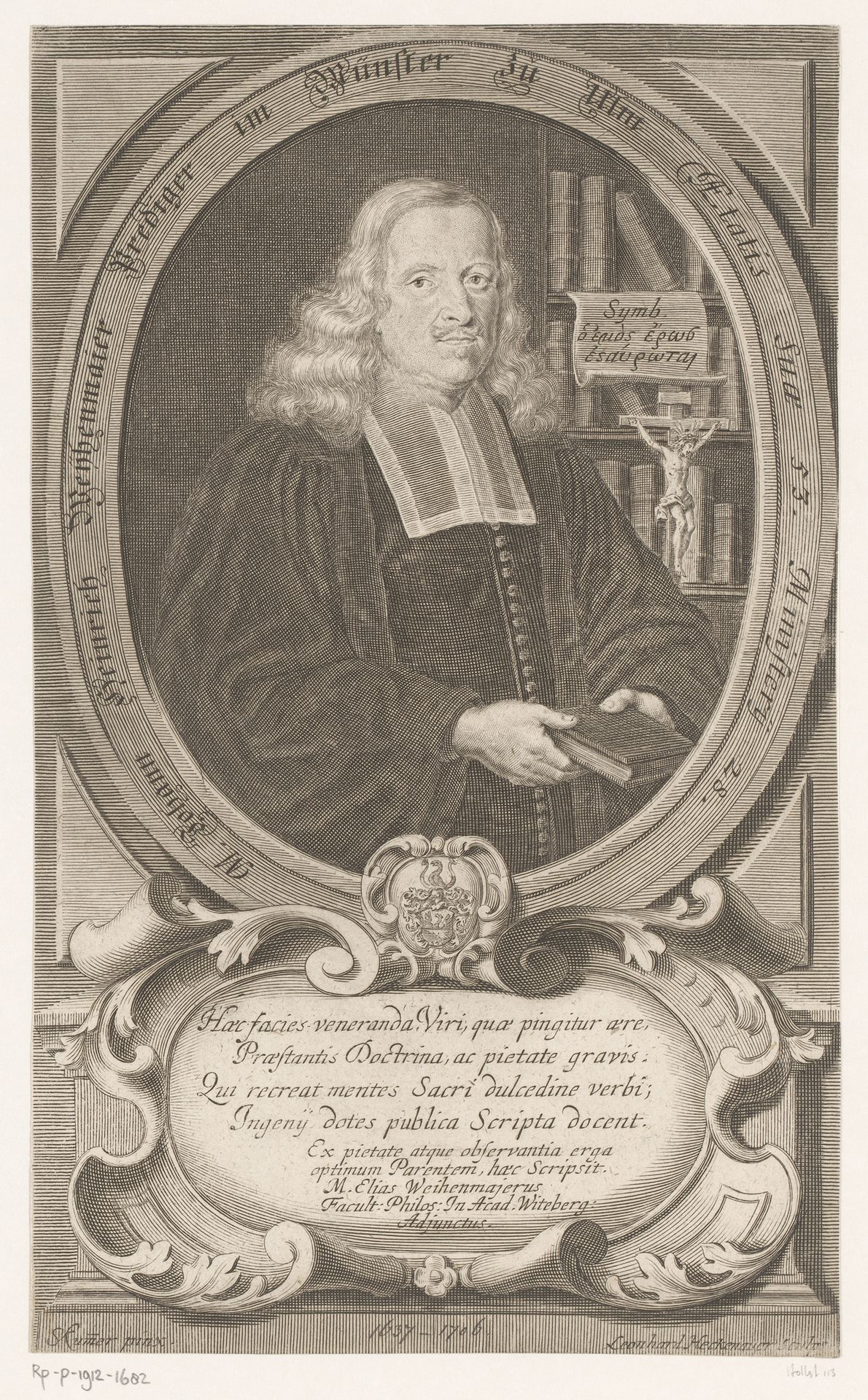 Portret van Johann Heinrich Weyhenmayer op 53-jarige leeftijd by Leonhard Heckenauer
