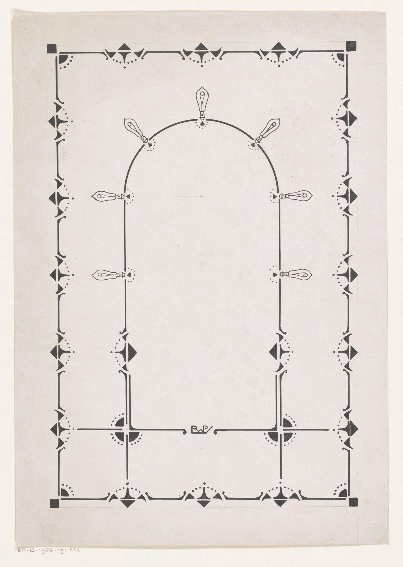 Bandontwerp voor: M.W. Meijer, De natuurkrachten, 1904 by Reinier Willem Petrus de (1874-1952) Vries