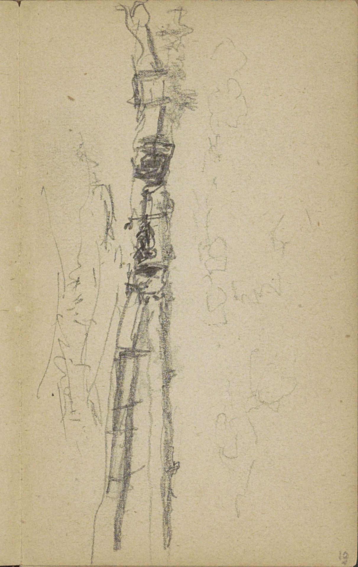 Hek in een weiland by Johan Hendrik Weissenbruch