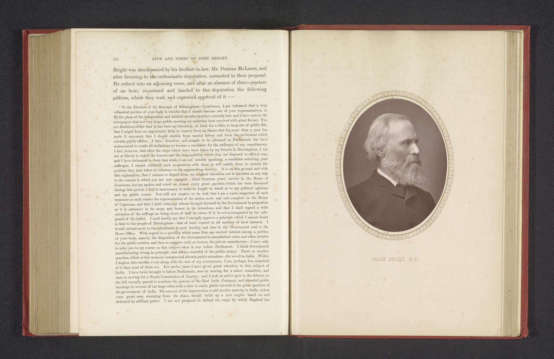 Portret van Jacob Bright by Anonymous