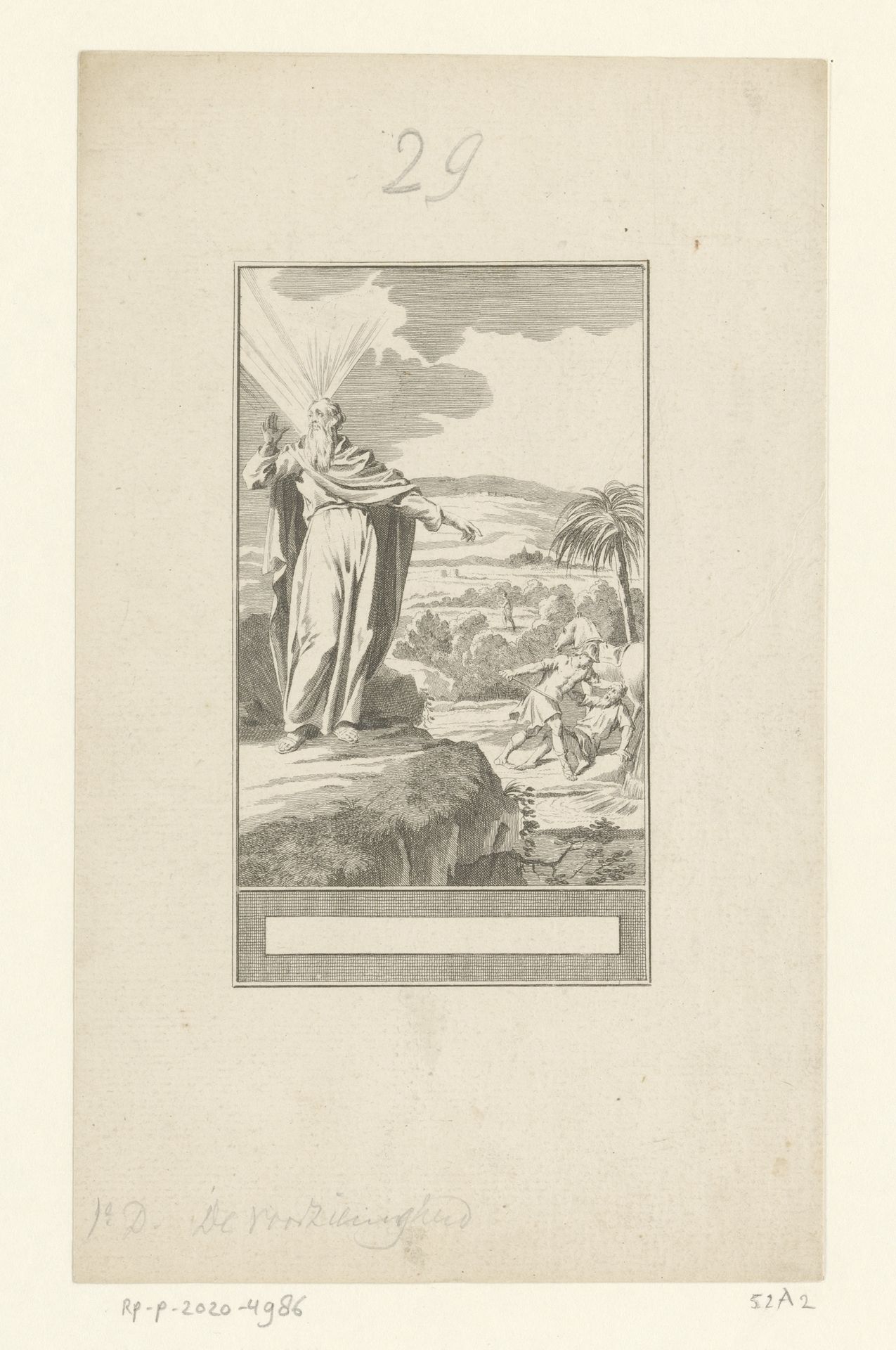 Mozes wijst op de moord op een oude man by Noach van der (II) Meer