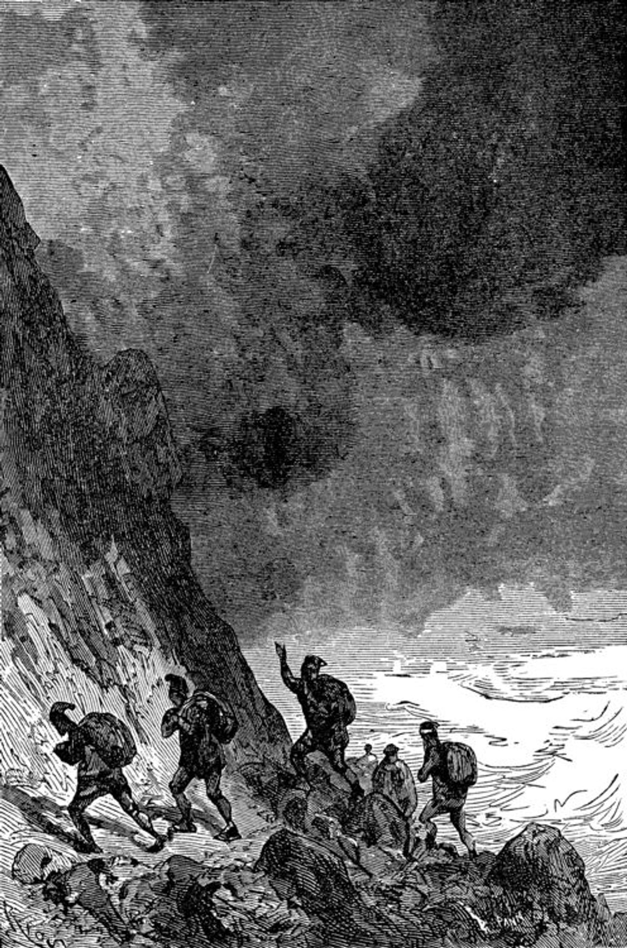 Journey to the Center of the Earth by Edouard Riou