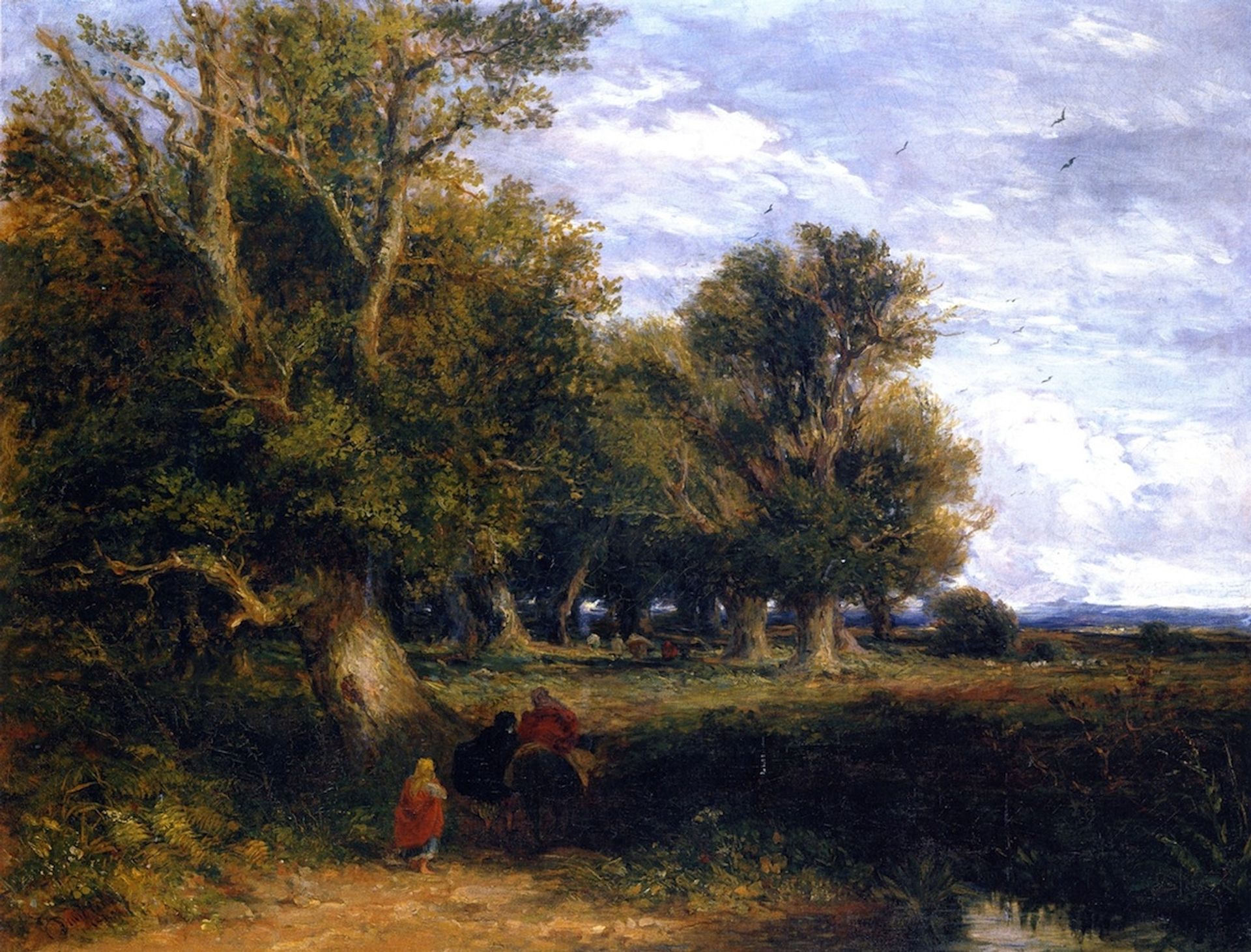 Outskirts of a Wood, with Gypsies by David Cox
