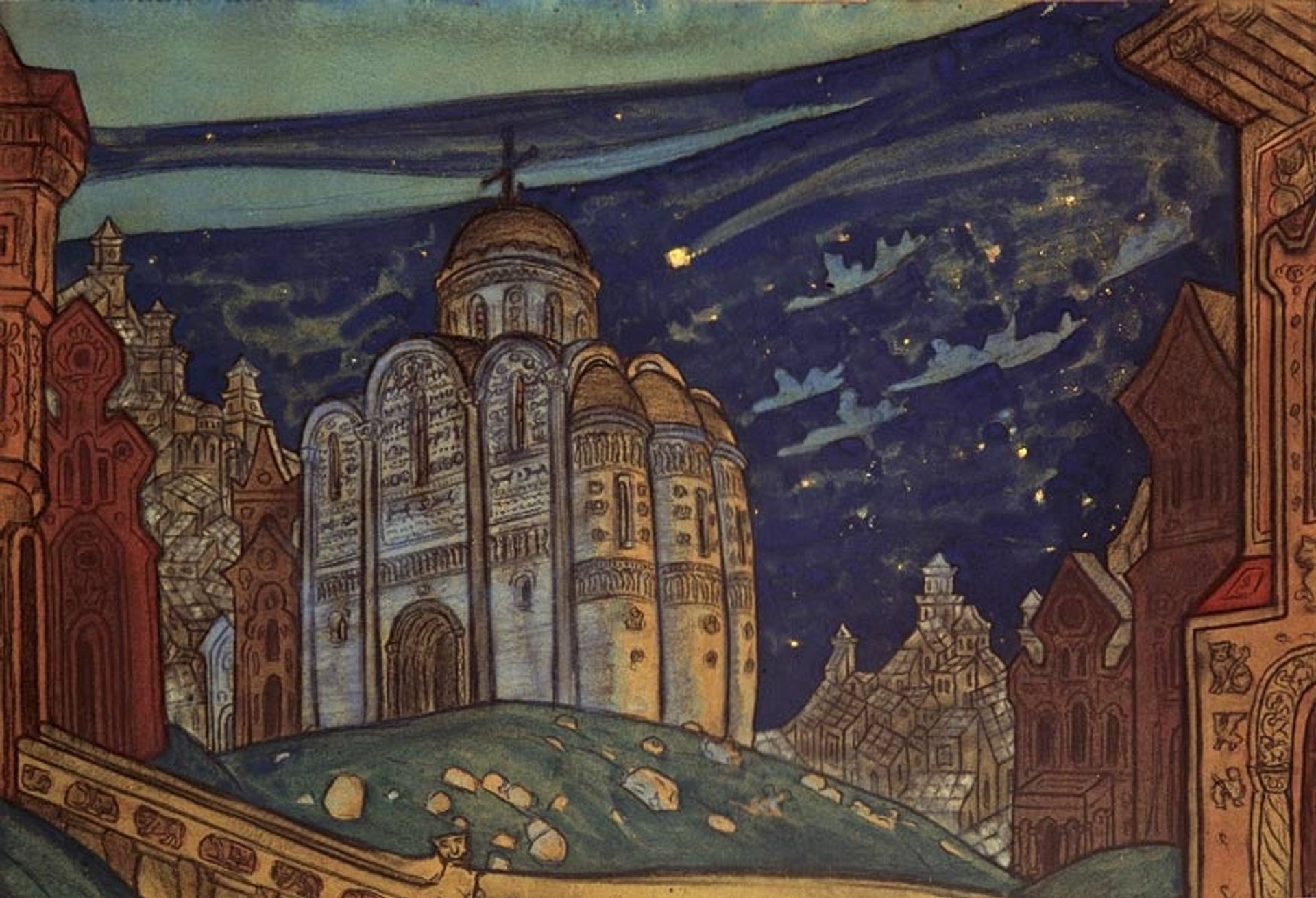 Putivl. Eclipse. by Nicholas Roerich
